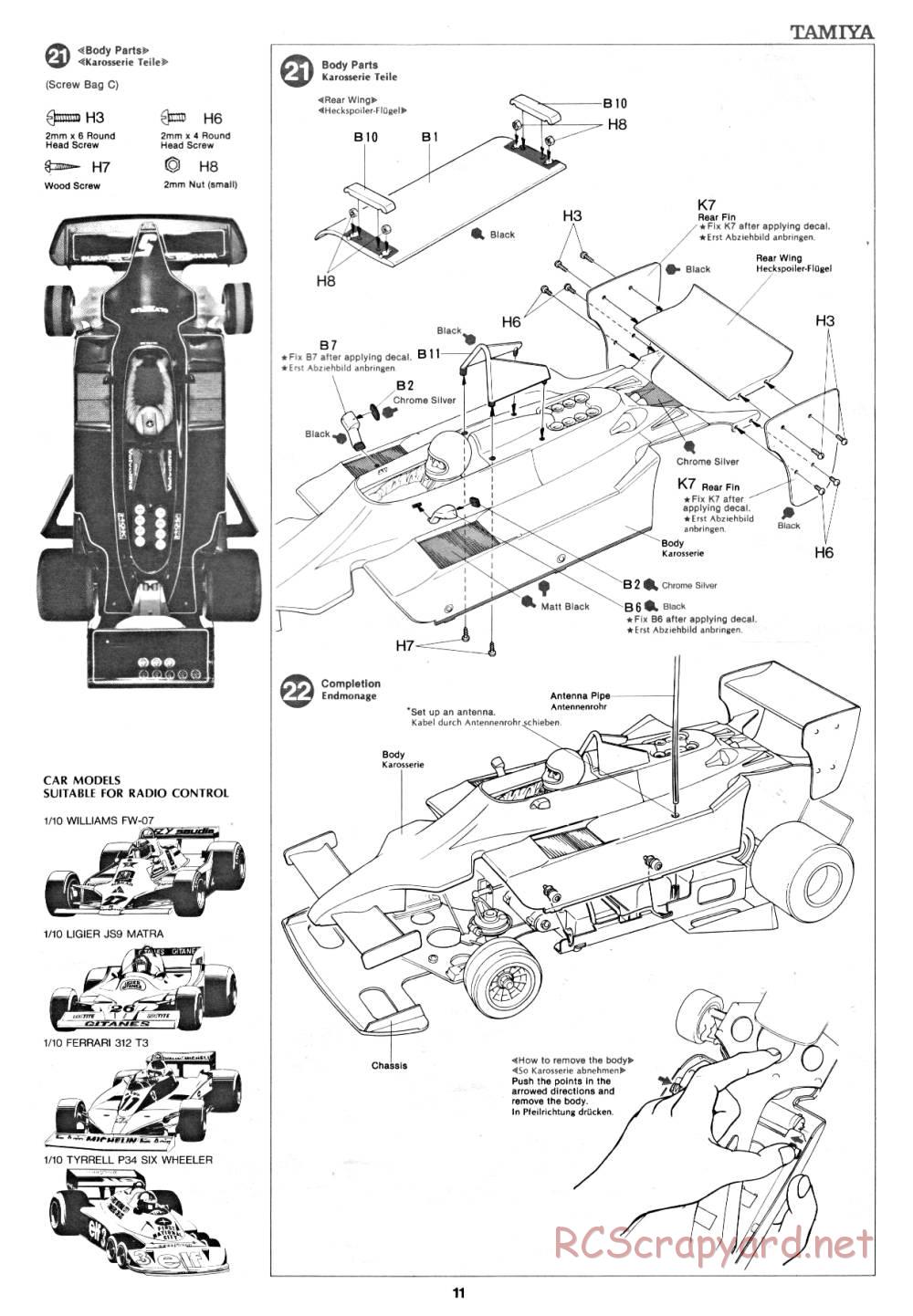 Tamiya - JPS Lotus 79 (CS) - 58020 - Manual - Page 11