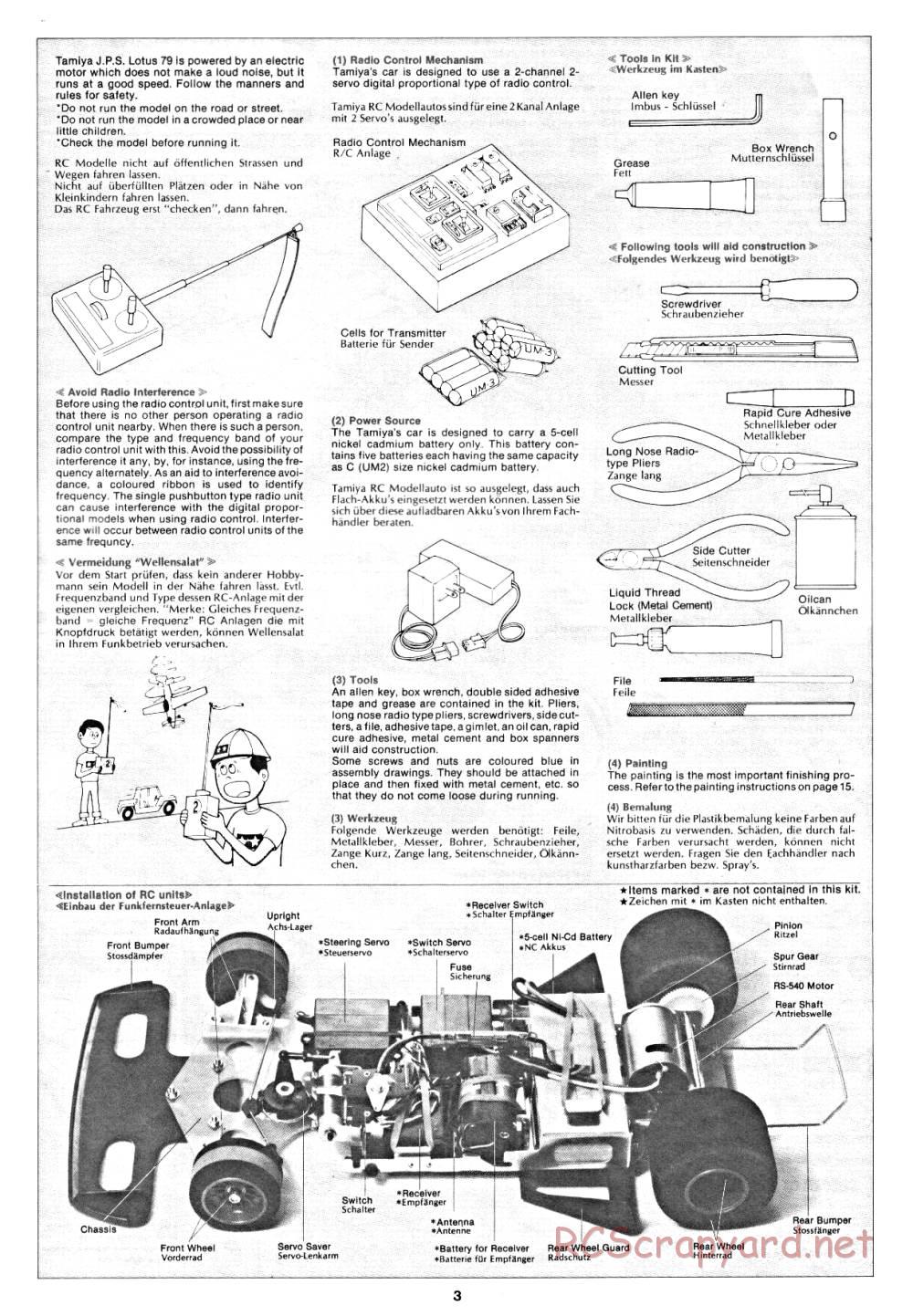 Tamiya - JPS Lotus 79 (CS) - 58020 - Manual - Page 3