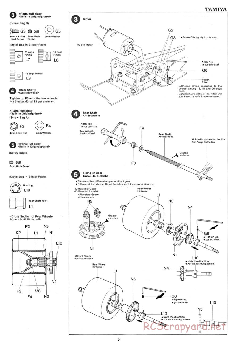 Tamiya - JPS Lotus 79 (CS) - 58020 - Manual - Page 5