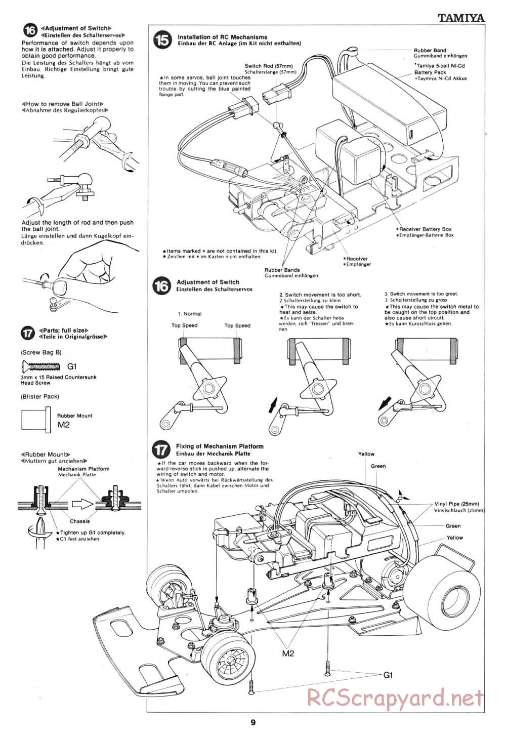 Tamiya - JPS Lotus 79 (CS) - 58020 - Manual - Page 9