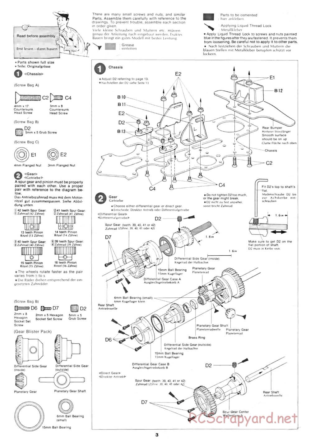 Tamiya - Can Am Lola - 58021 - Manual - Page 3