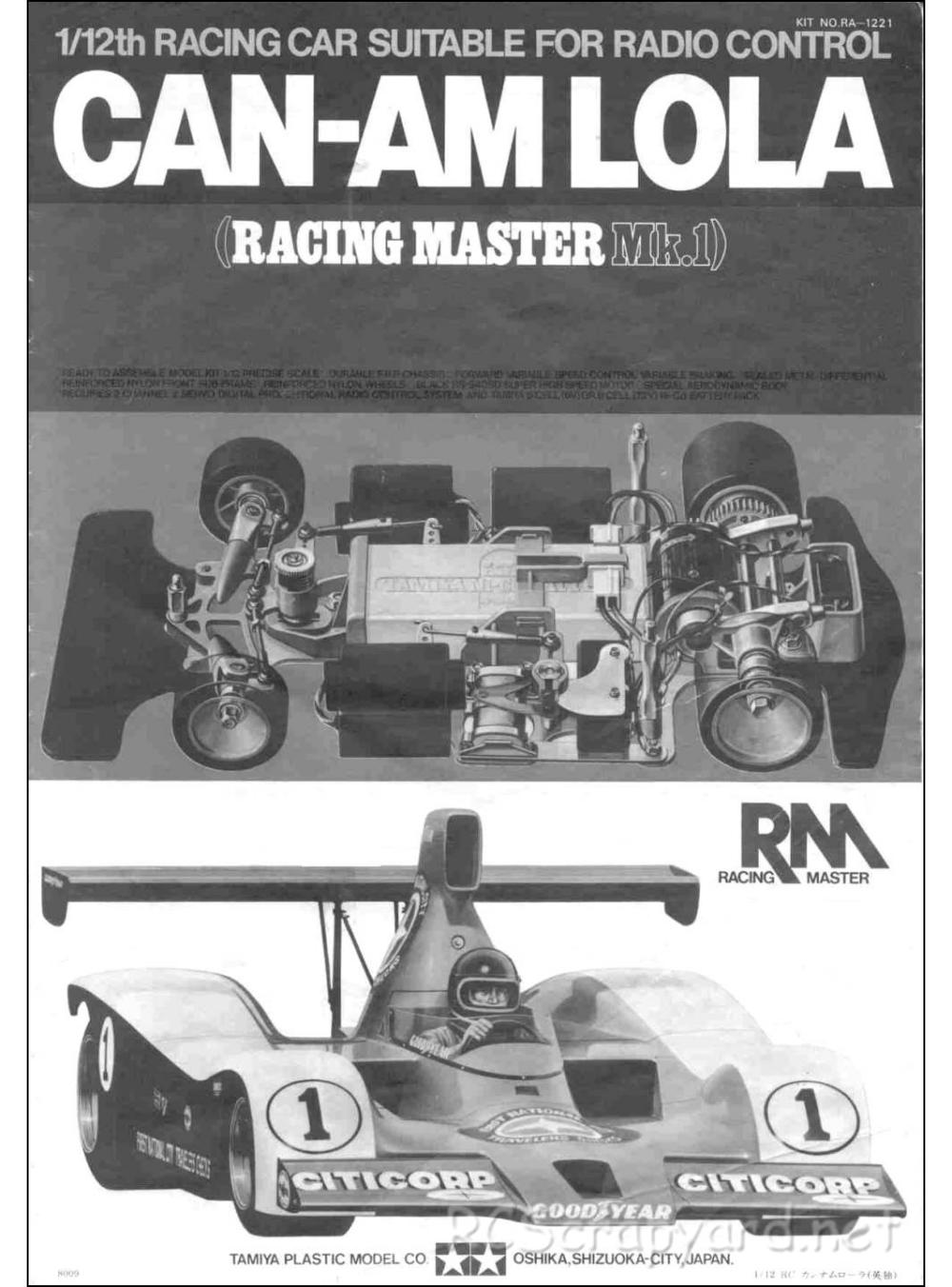 Tamiya - Can Am Lola - 58021 - Manual