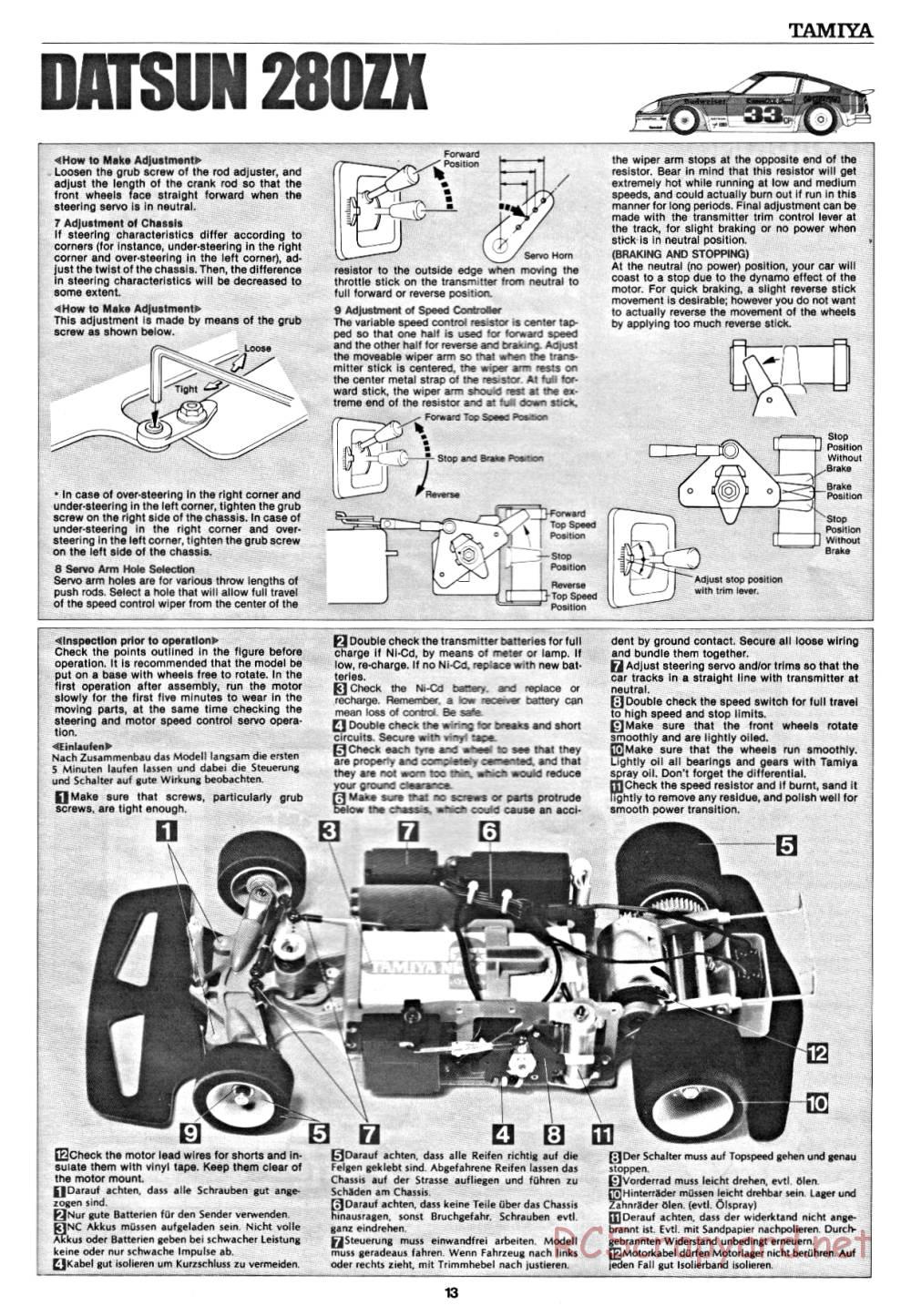 Tamiya - Datsun 280ZX - 58022 - Manual - Page 13