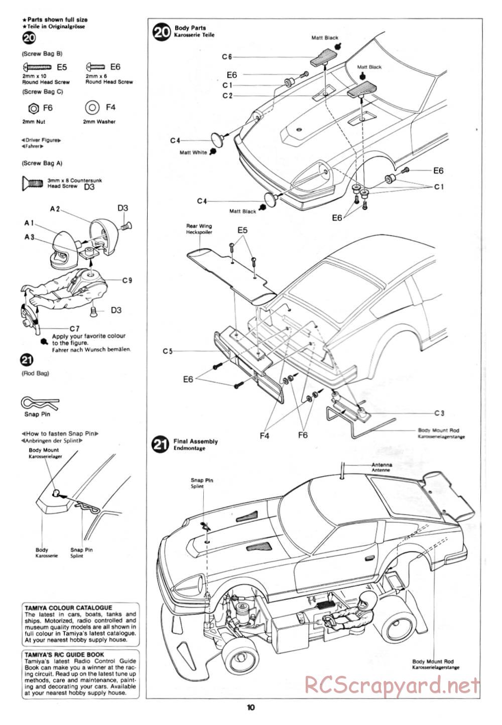 Tamiya - Datsun 280ZX - 58022 - Manual - Page 10