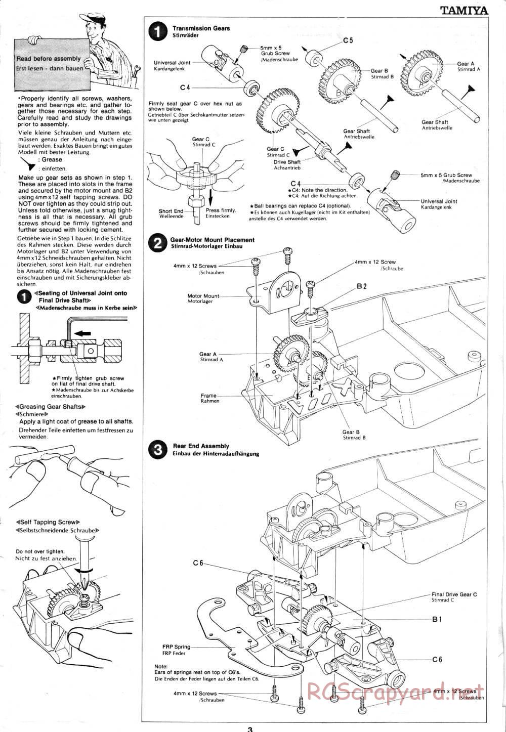 Tamiya - Holiday Buggy - 58023 - Manual - Page 3