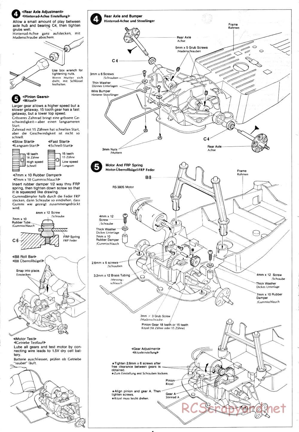 Tamiya - Holiday Buggy - 58023 - Manual - Page 4