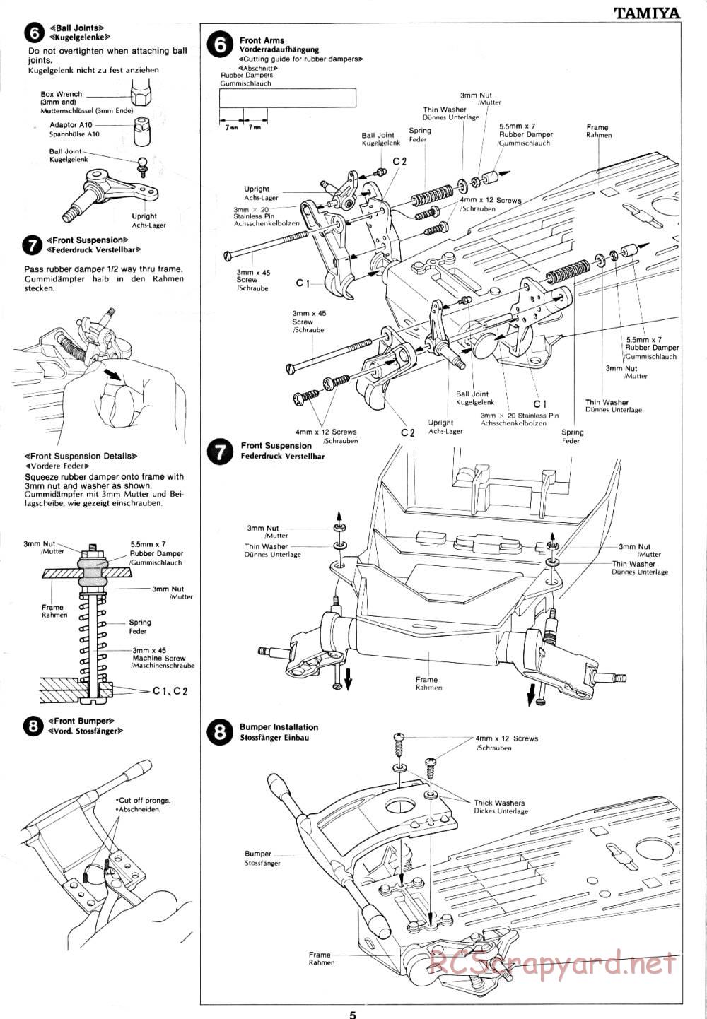 Tamiya - Holiday Buggy - 58023 - Manual - Page 5