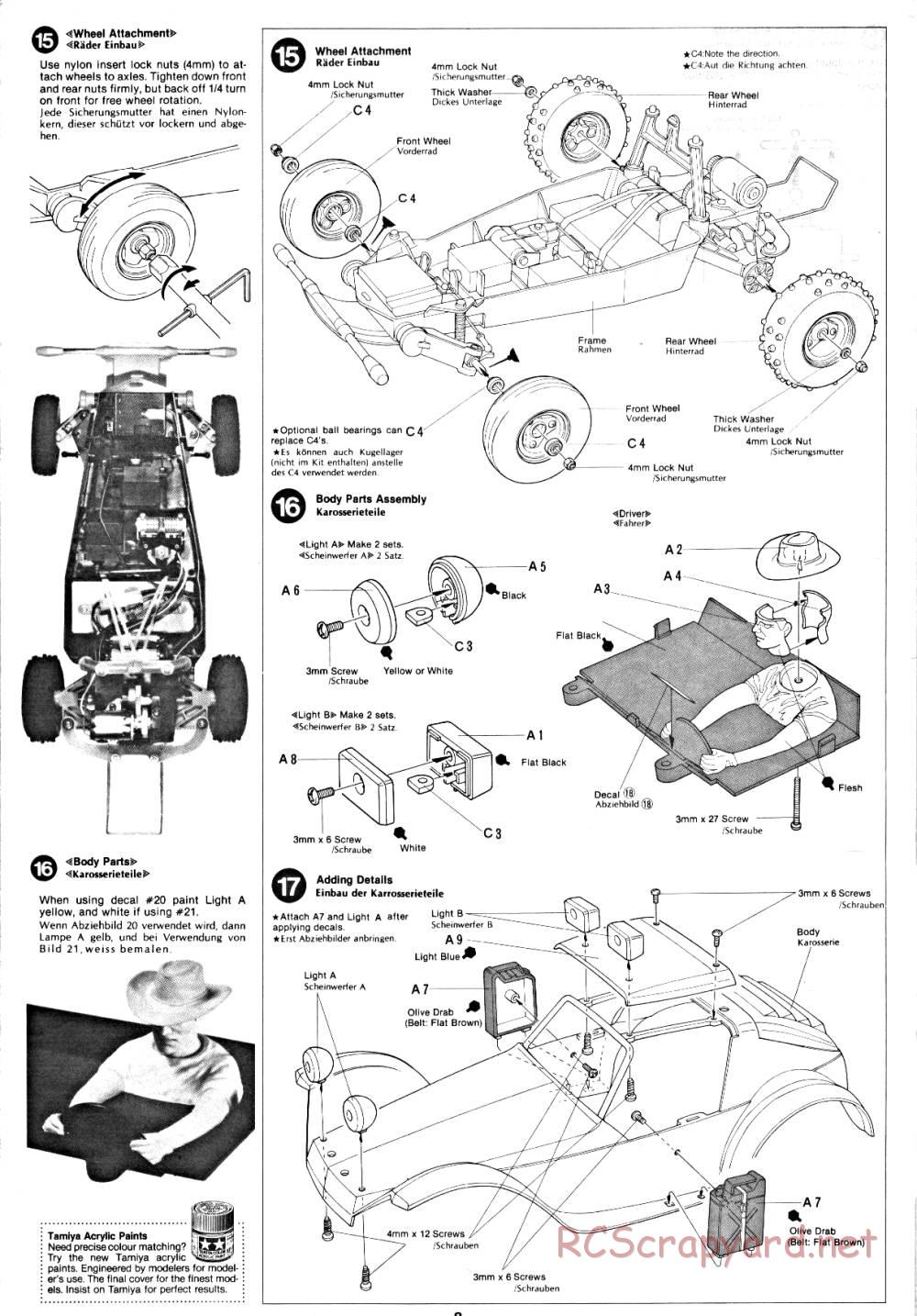 Tamiya - Holiday Buggy - 58023 - Manual - Page 8