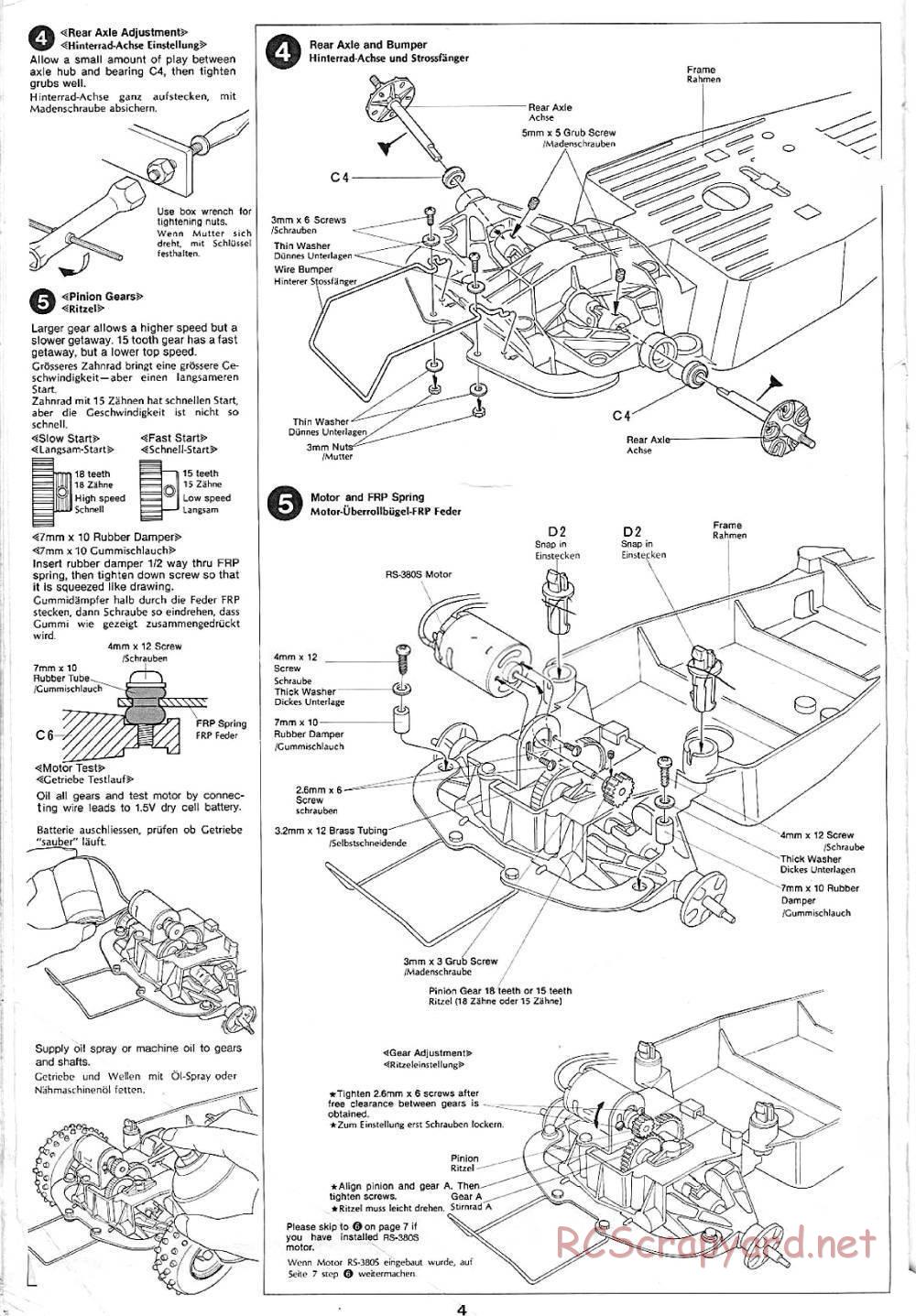 Tamiya - Sand Rover - 58024 - Manual - Page 4