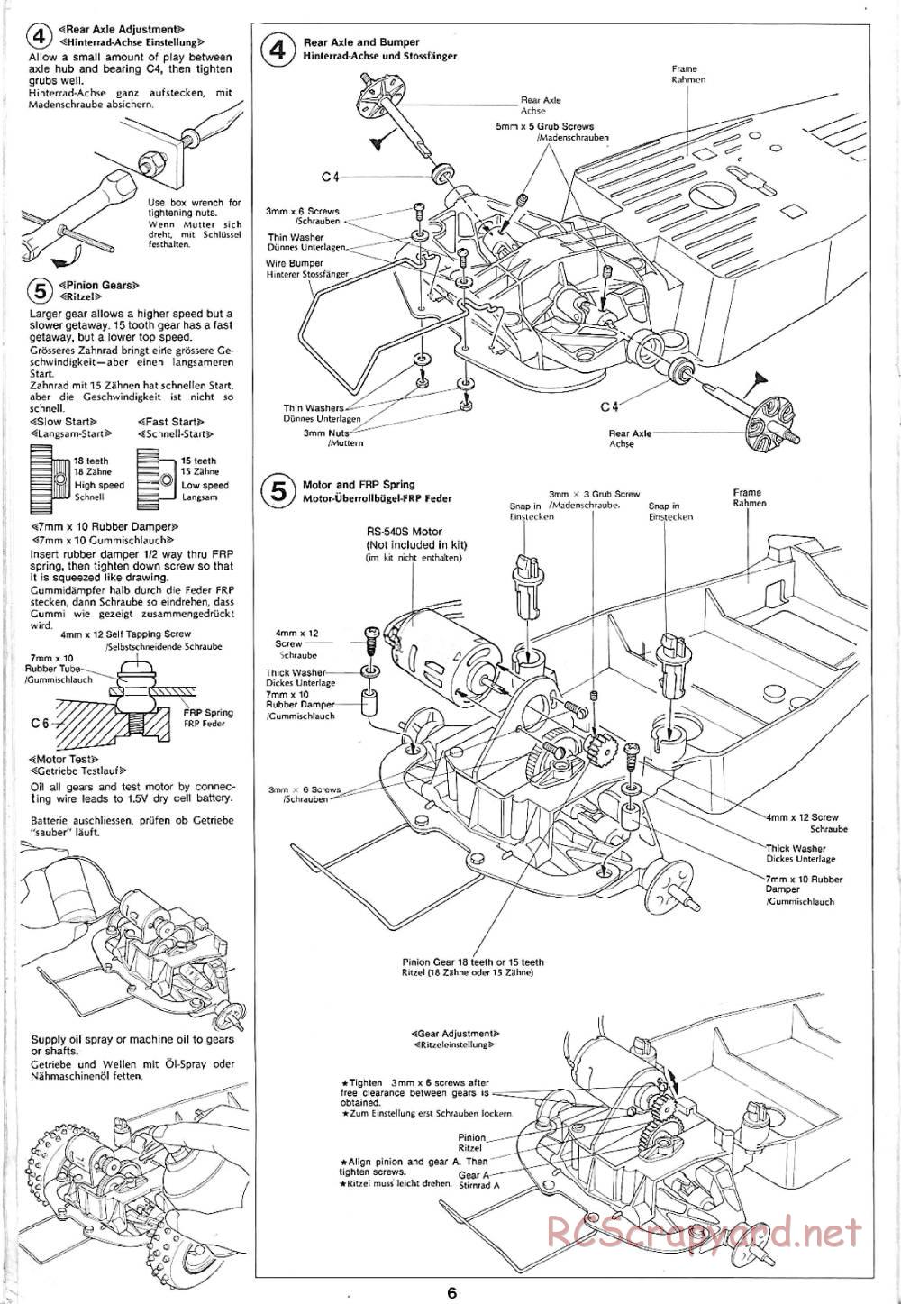 Tamiya - Sand Rover - 58024 - Manual - Page 6