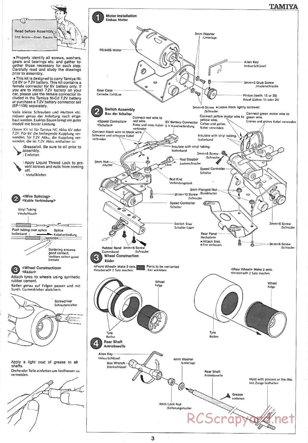 Tamiya - VW Golf Racing Group 2 (CS) - 58025 - Manual - Page 3