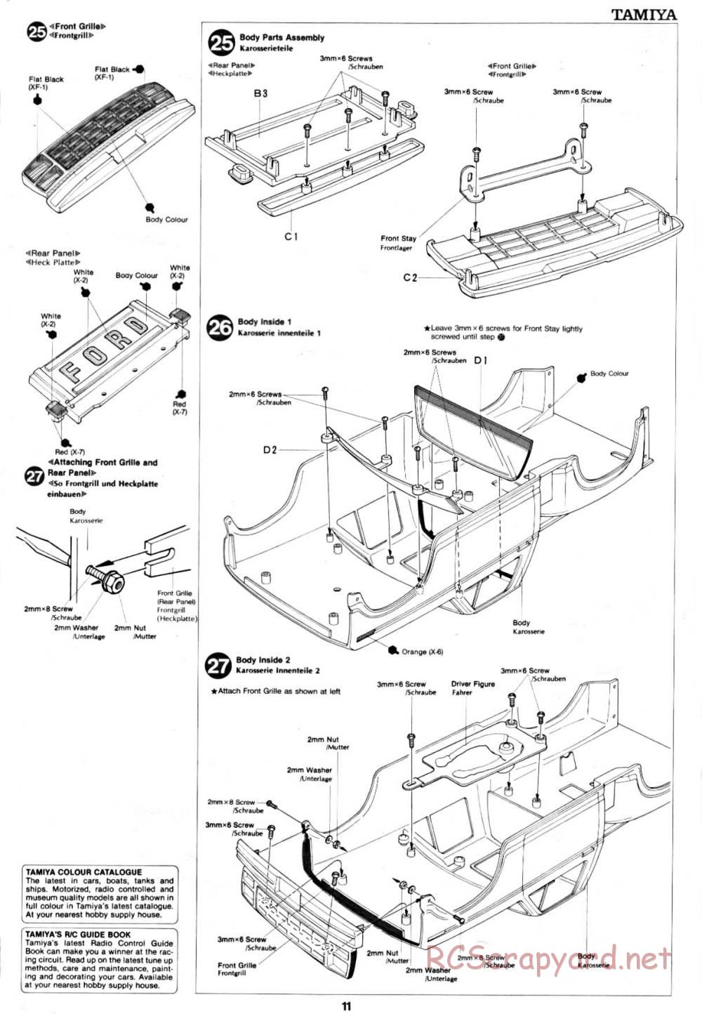 Tamiya - Ford F-150 Ranger XLT - 58027 - Manual - Page 11
