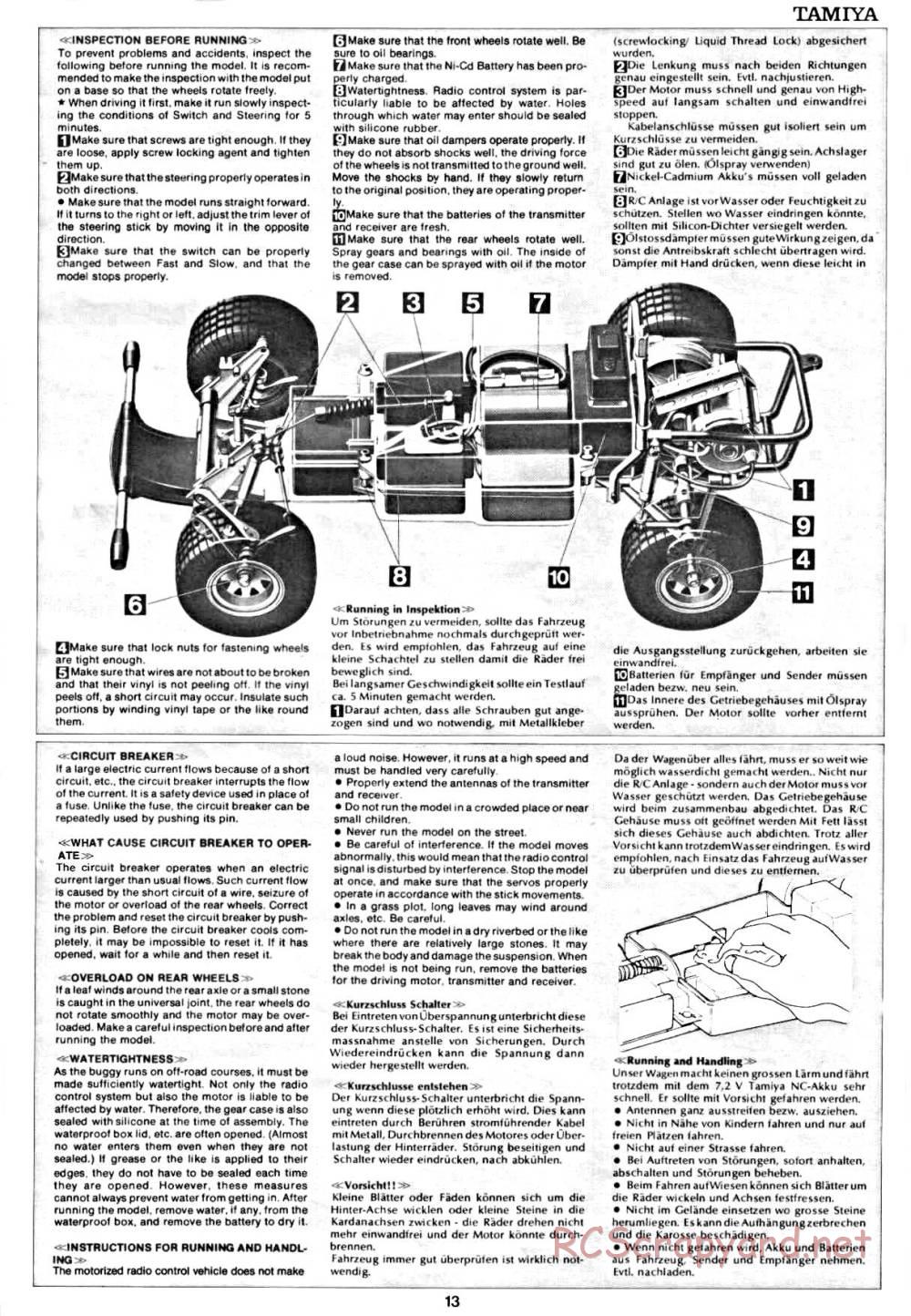 Tamiya - Ford F-150 Ranger XLT - 58027 - Manual - Page 13
