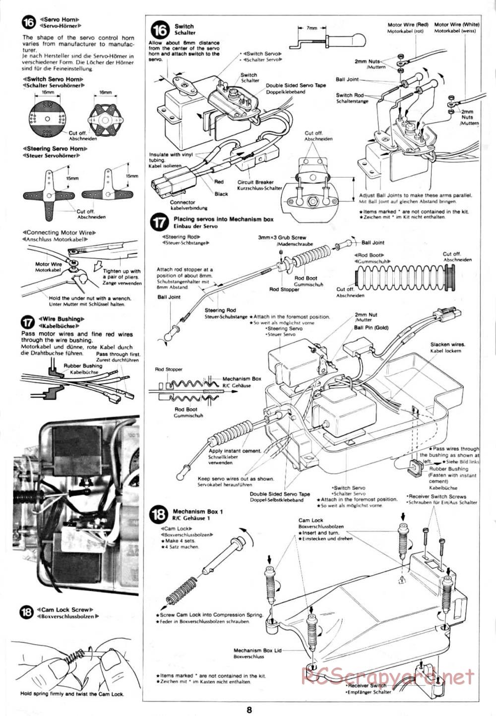 Tamiya - Ford F-150 Ranger XLT - 58027 - Manual - Page 8
