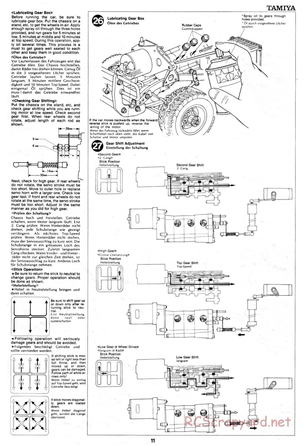 Tamiya - Toyota 4x4 Pick-Up - 58028 - Manual - Page 11