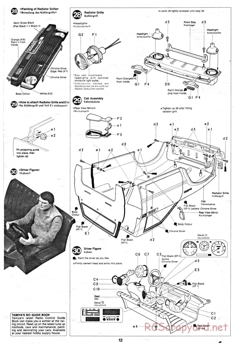 Tamiya - Toyota 4x4 Pick-Up - 58028 - Manual - Page 12