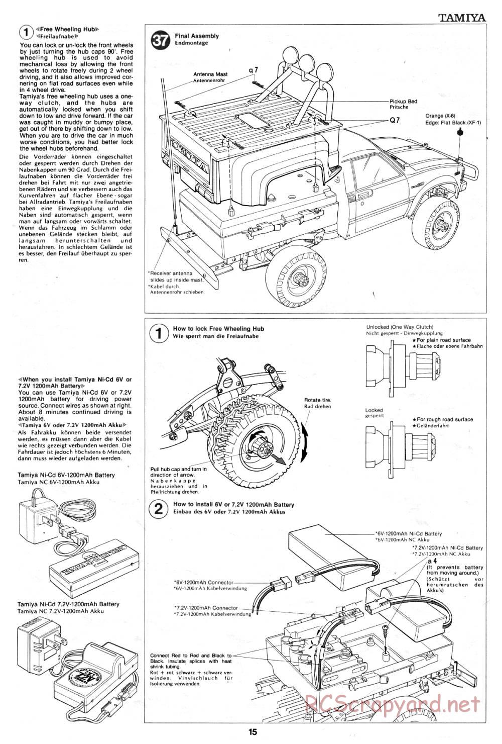 Tamiya - Toyota 4x4 Pick-Up - 58028 - Manual - Page 15