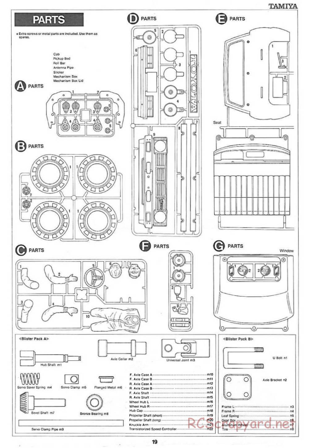 Tamiya - Toyota 4x4 Pick-Up - 58028 - Manual - Page 19