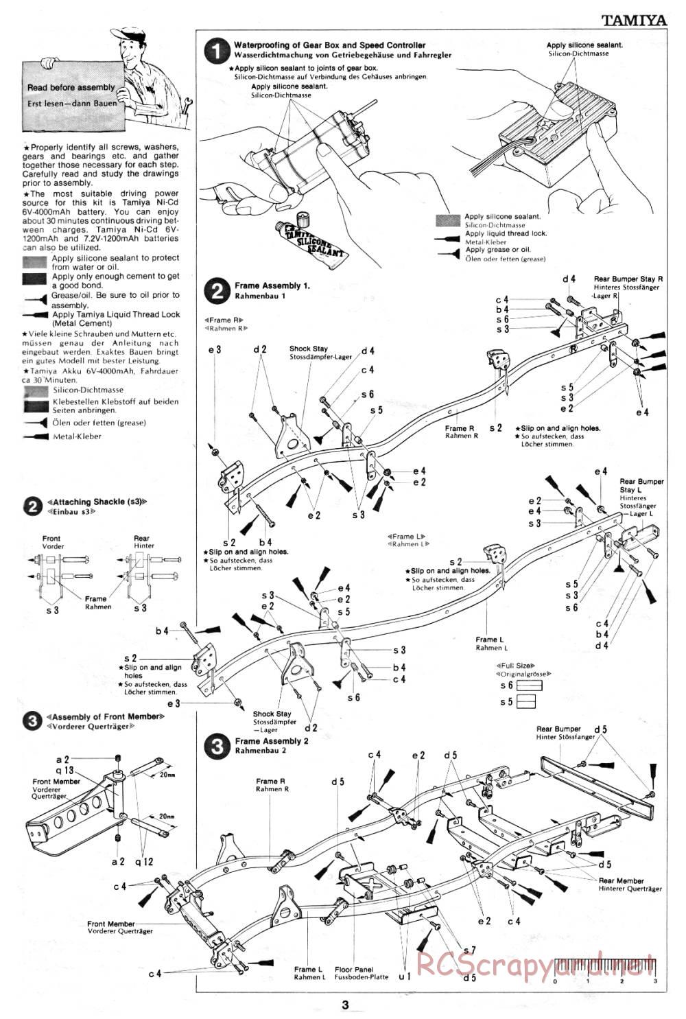 Tamiya - Toyota 4x4 Pick-Up - 58028 - Manual - Page 3