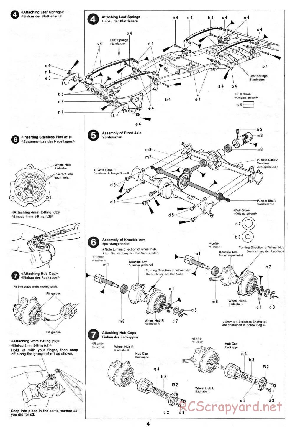 Tamiya - Toyota 4x4 Pick-Up - 58028 - Manual - Page 4