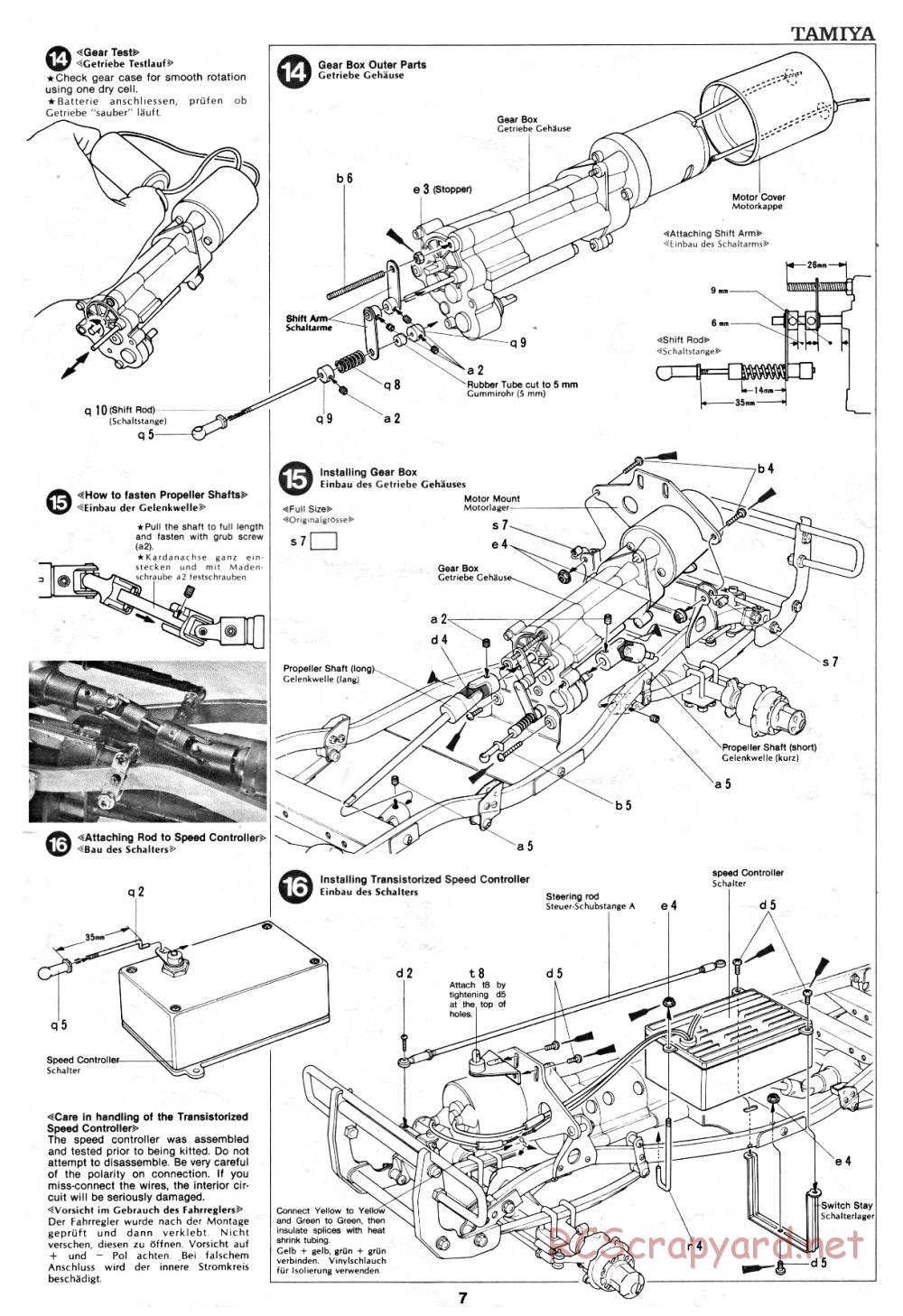 Tamiya - Toyota 4x4 Pick-Up - 58028 - Manual - Page 7