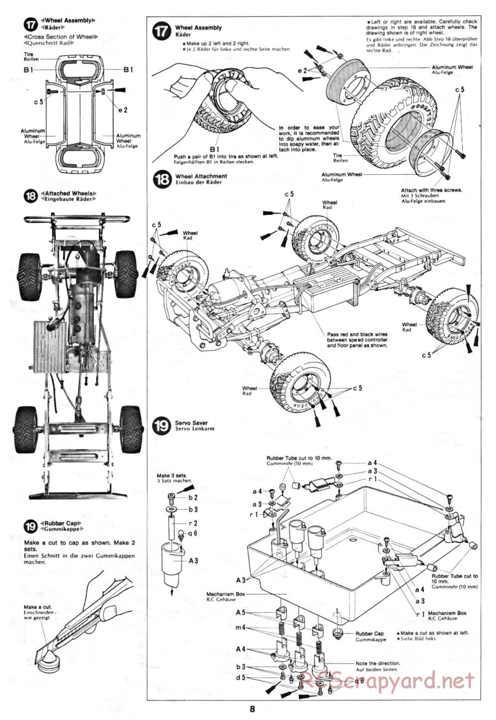 Tamiya - Toyota 4x4 Pick-Up - 58028 - Manual - Page 8