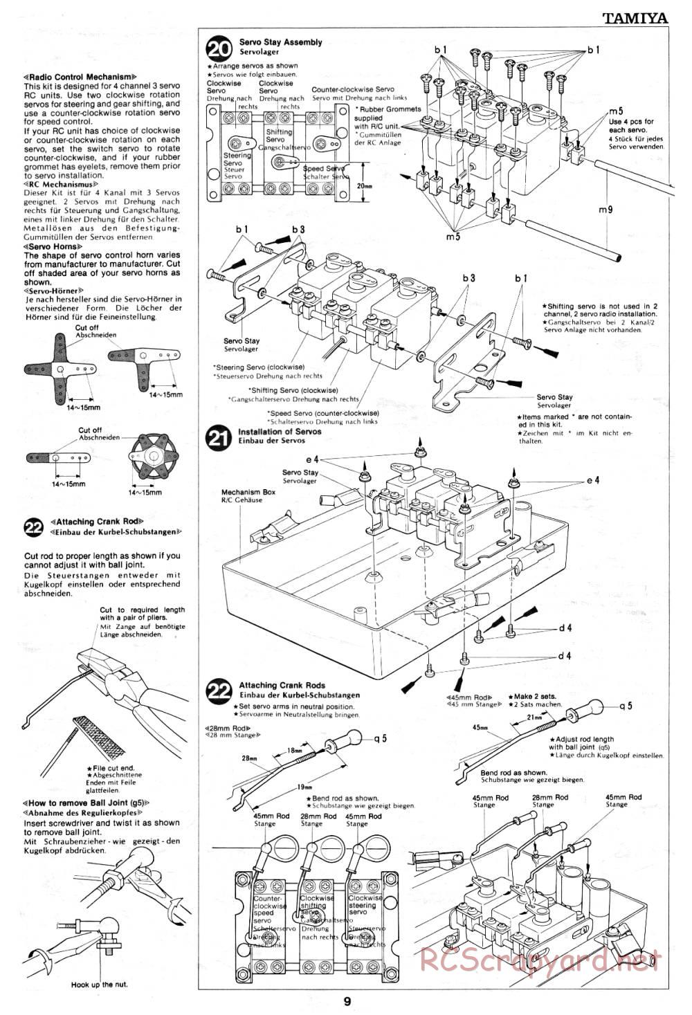 Tamiya - Toyota 4x4 Pick-Up - 58028 - Manual - Page 9