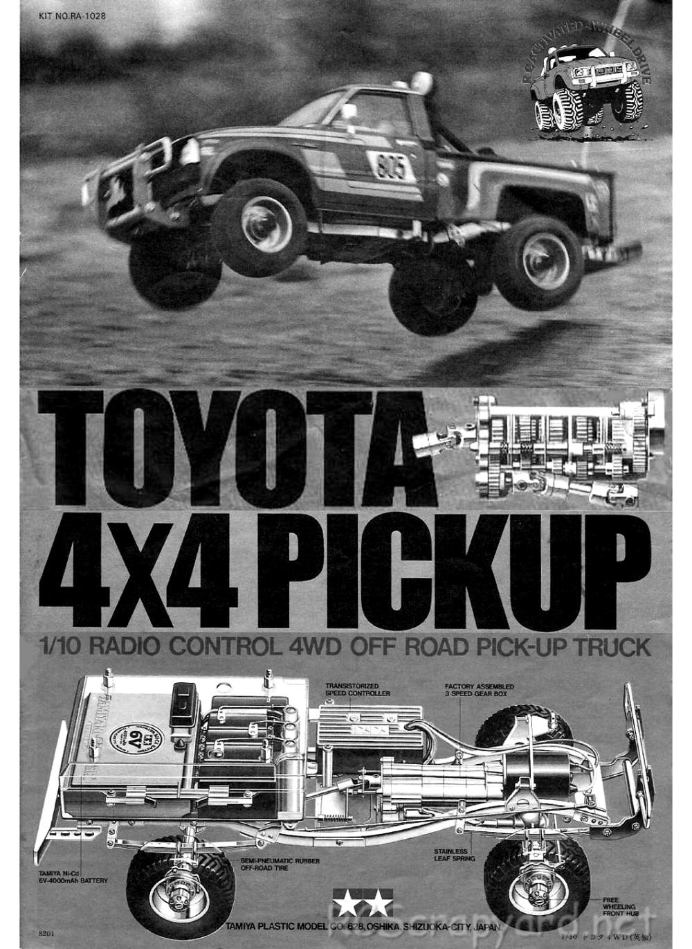 Tamiya - Toyota 4x4 Pick-Up - 58028 - Manual