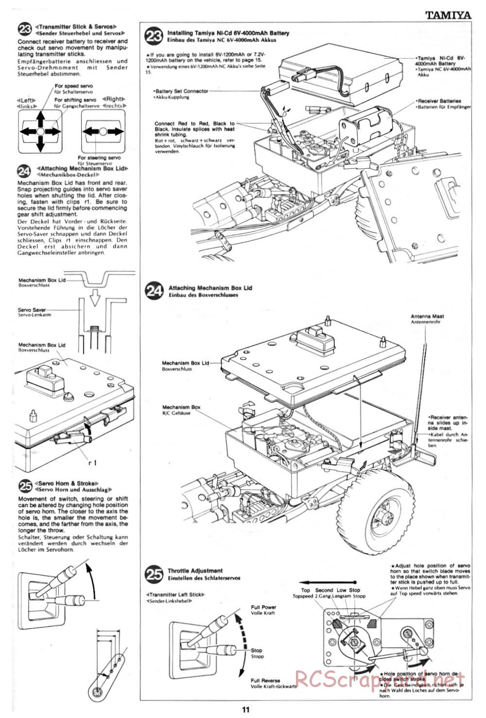 Tamiya - Blazing Blazer - 58029 - Manual - Page 11