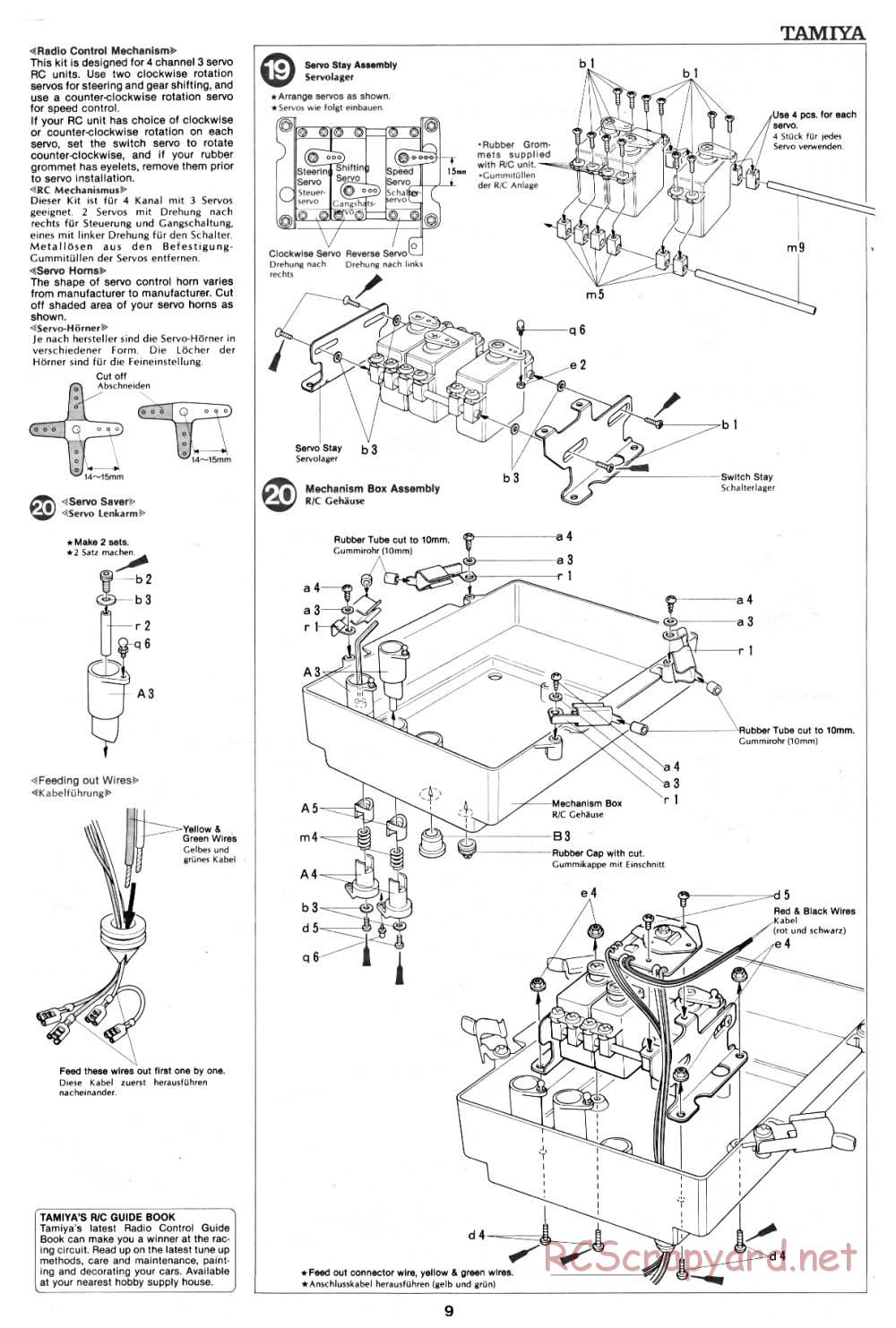 Tamiya - Blazing Blazer - 58029 - Manual - Page 9