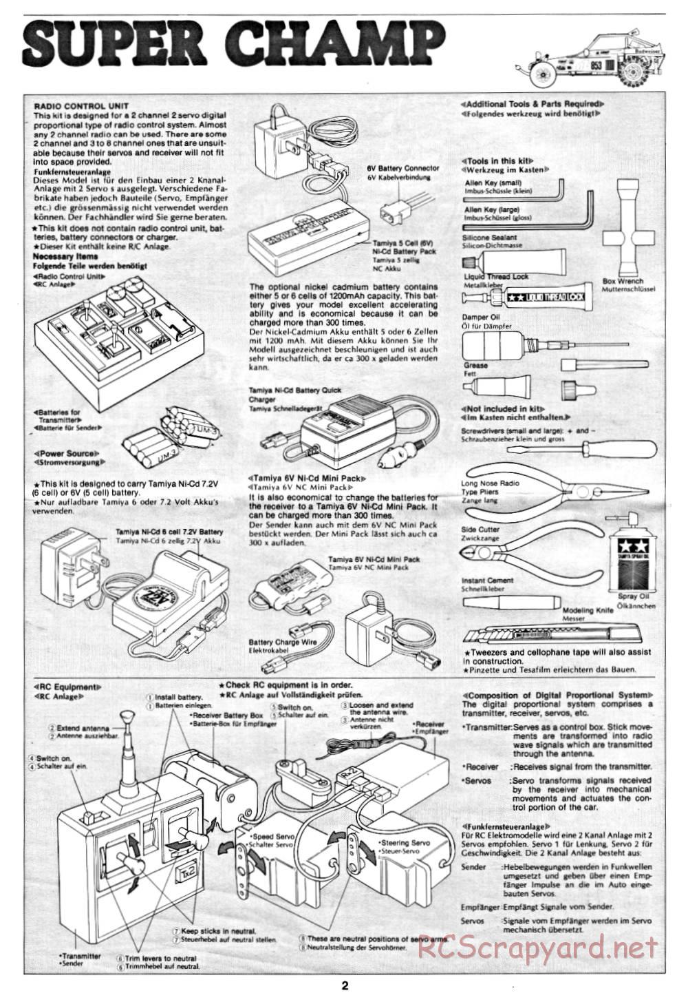Tamiya - Super Champ - 58034 - Manual - Page 2