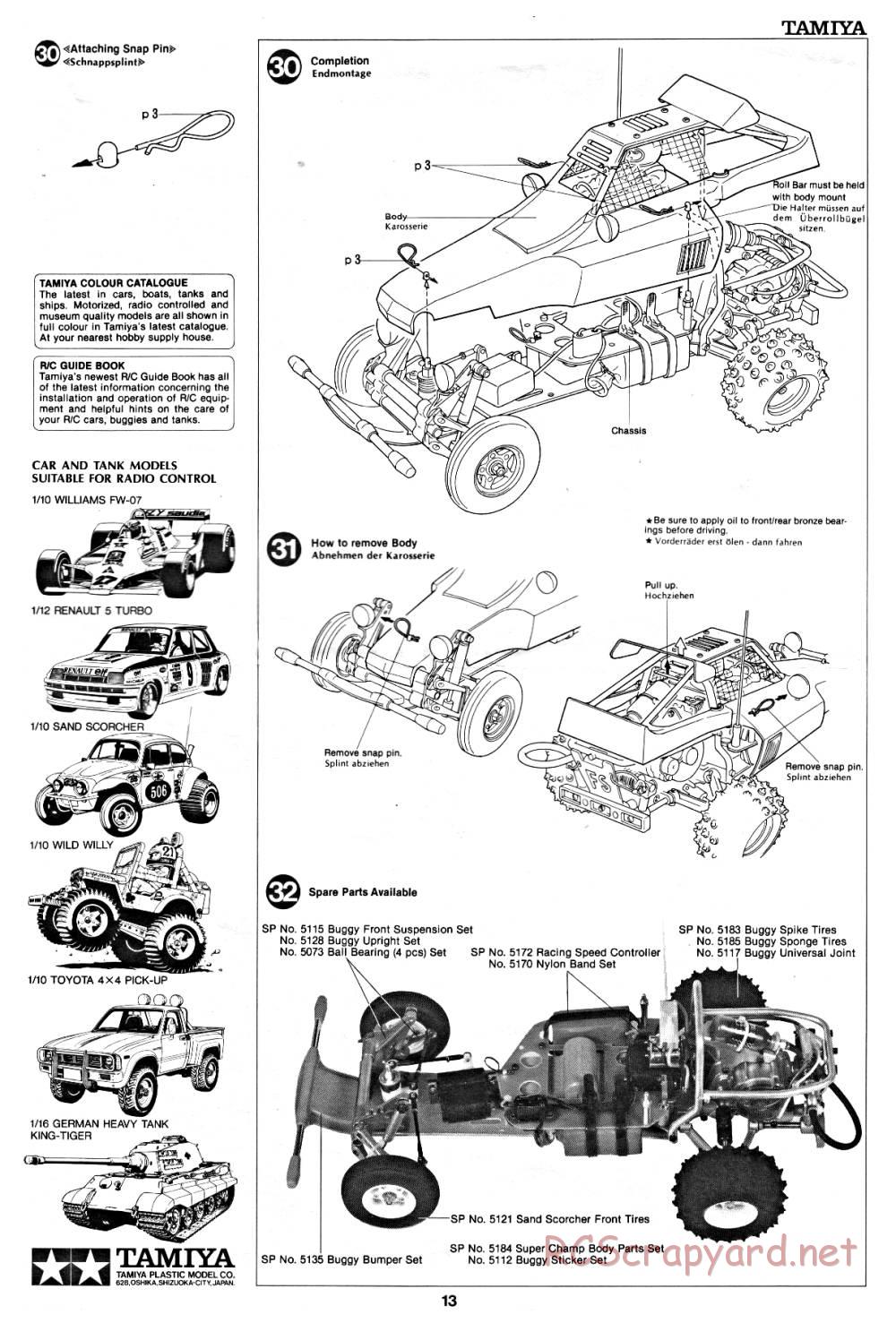 Tamiya - Super Champ - 58034 - Manual - Page 13