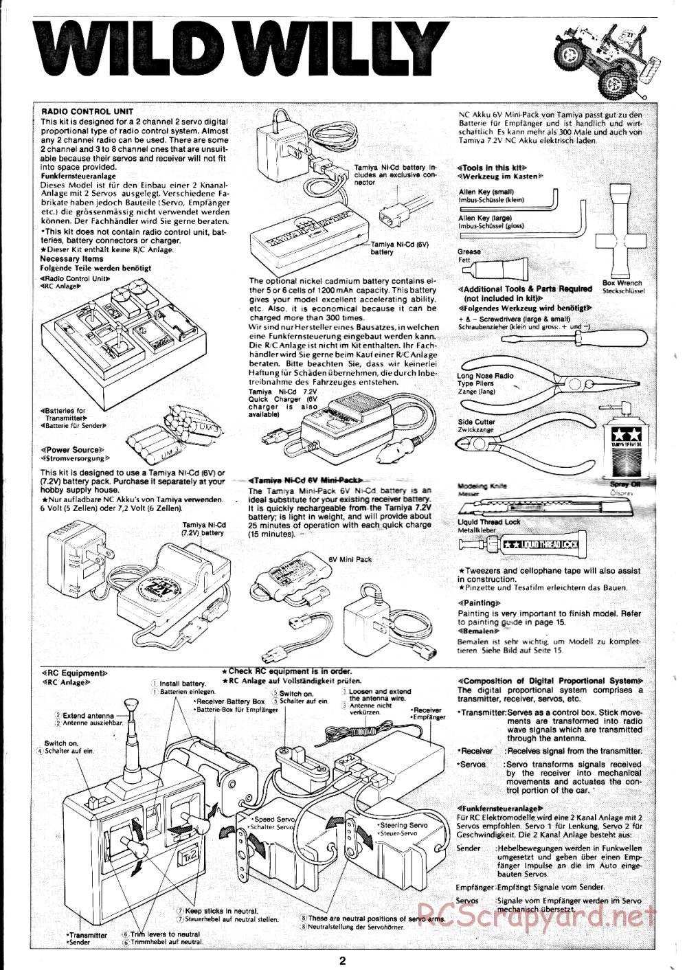 Tamiya - Wild Willy, Willys M38 - 58035 - Manual - Page 2