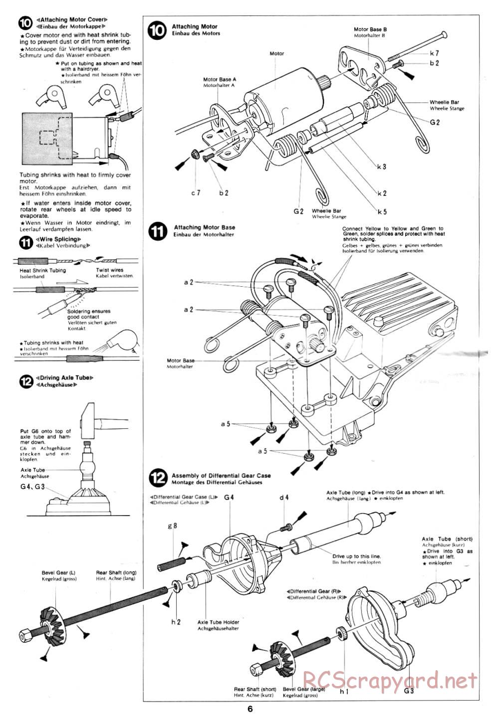 Tamiya - Wild Willy, Willys M38 - 58035 - Manual - Page 6