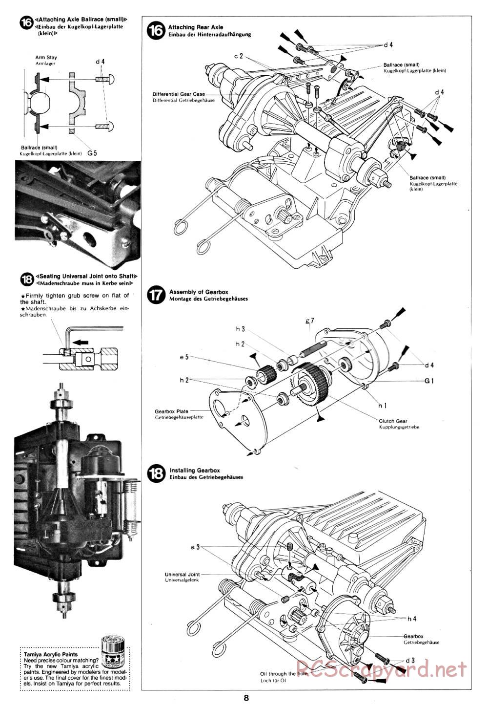 Tamiya - Wild Willy, Willys M38 - 58035 - Manual - Page 8