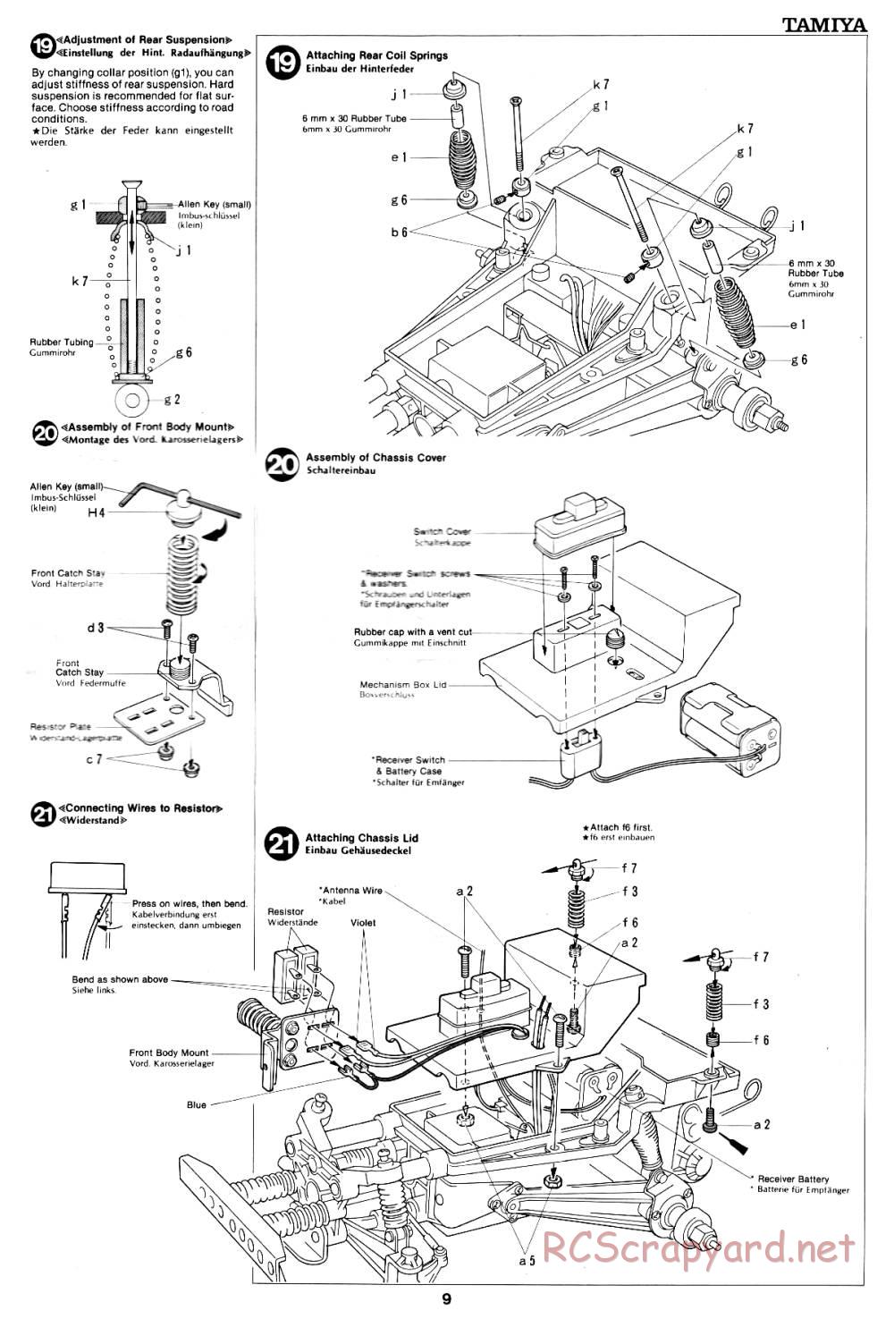 Tamiya - Wild Willy, Willys M38 - 58035 - Manual - Page 9