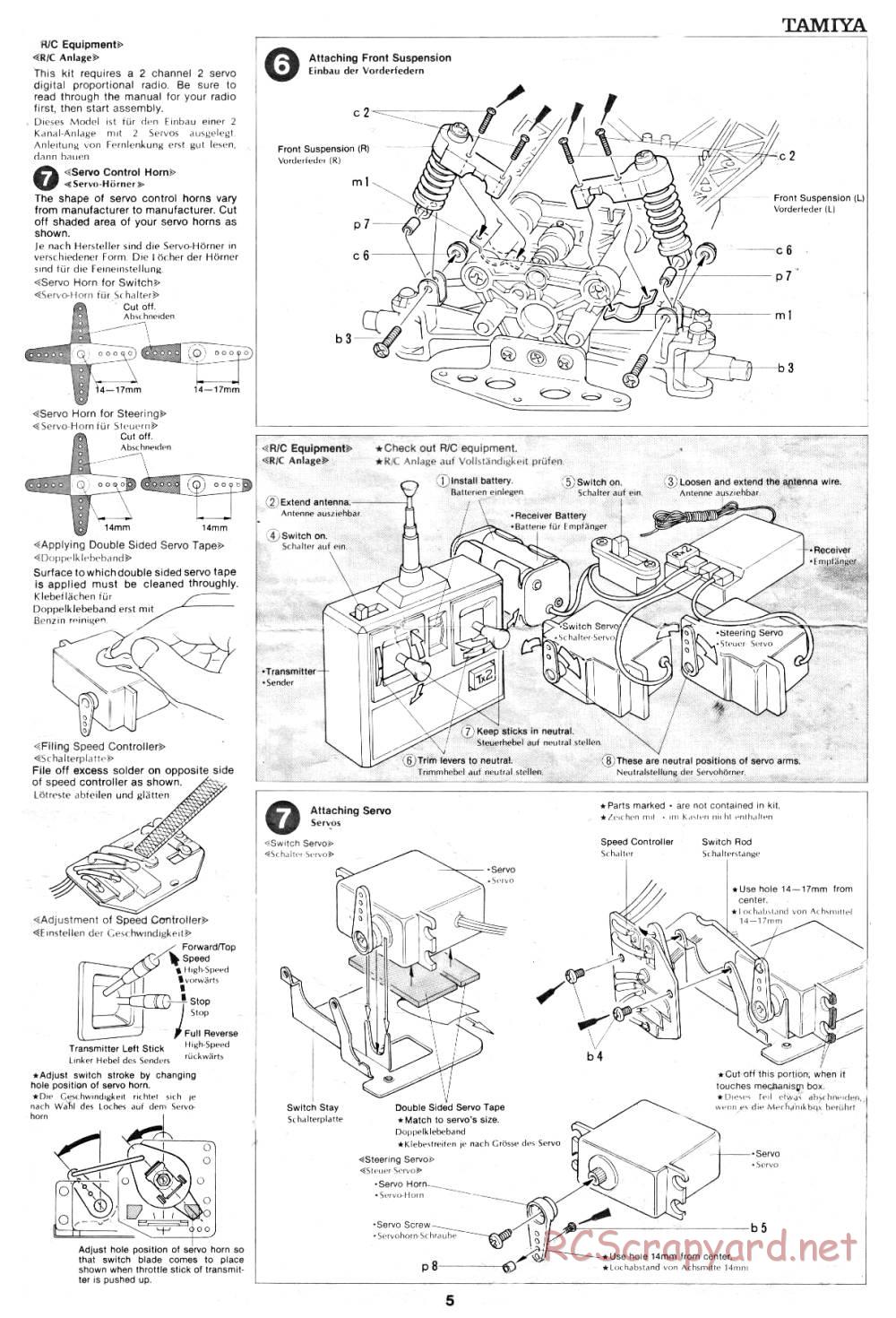 Tamiya - Audi Quattro Rally - 58036 - Manual - Page 5