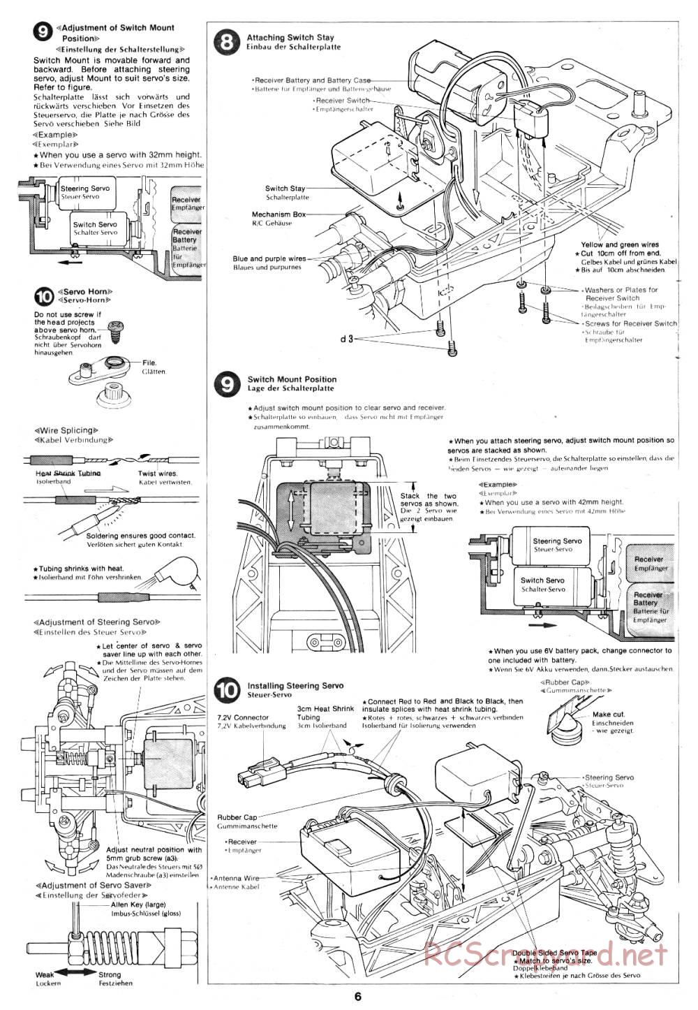 Tamiya - Audi Quattro Rally - 58036 - Manual - Page 6