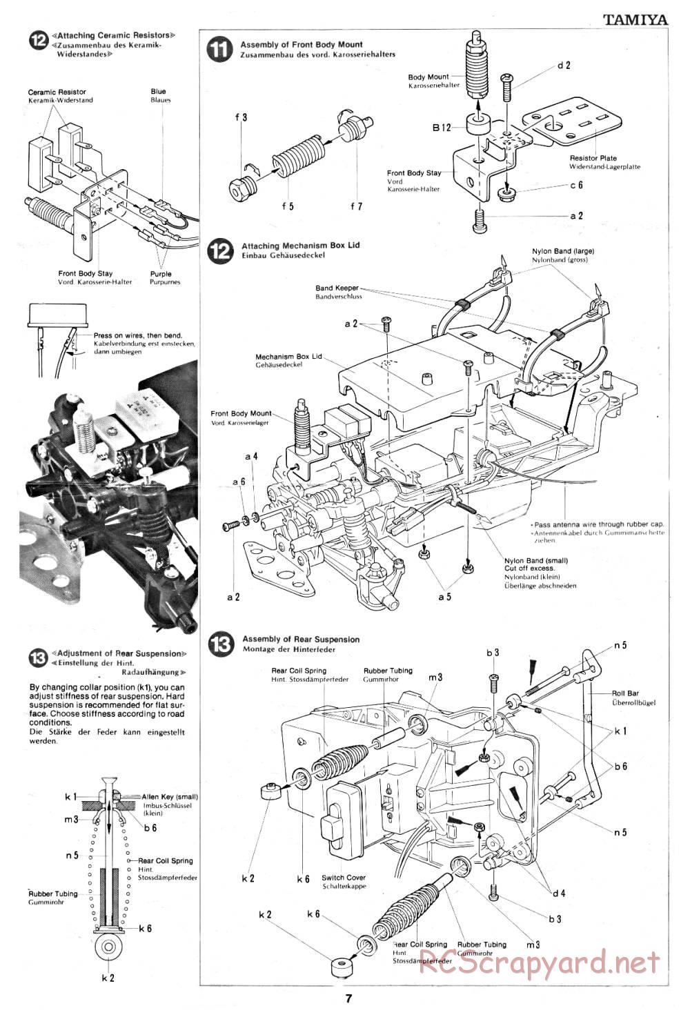 Tamiya - Audi Quattro Rally - 58036 - Manual - Page 7