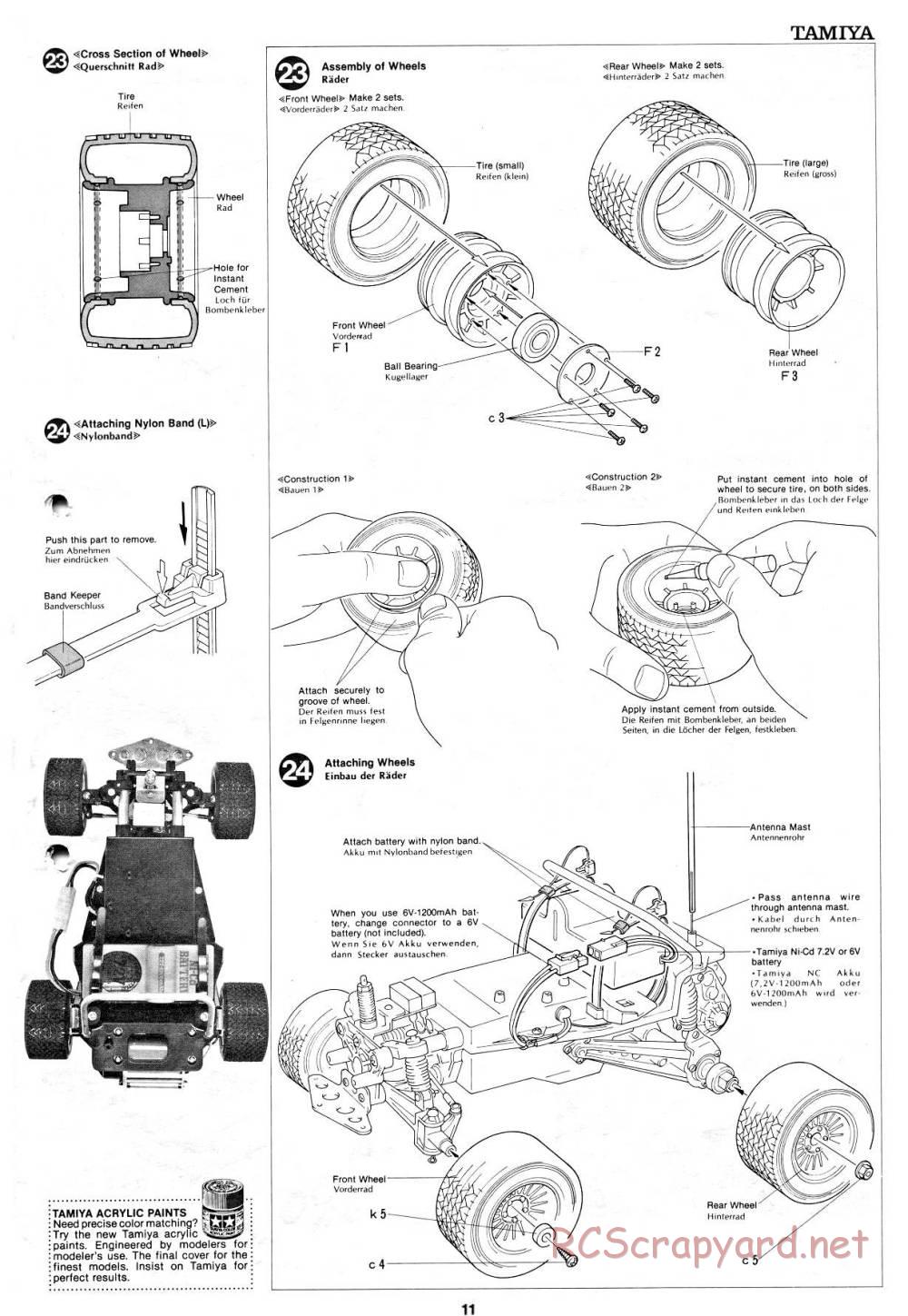Tamiya - Opel Ascona 400 Rally - 58037 - Manual - Page 11