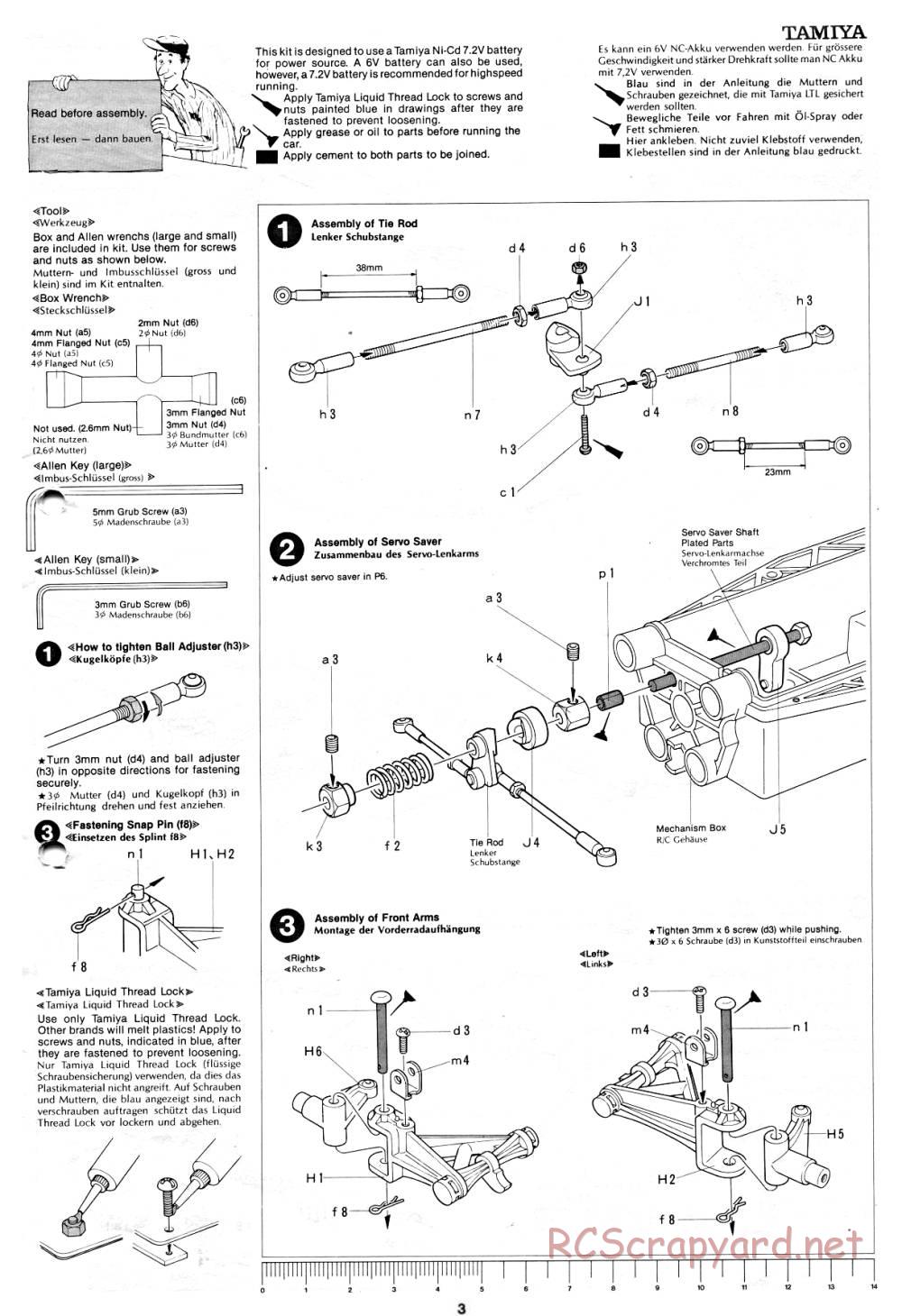 Tamiya - Opel Ascona 400 Rally - 58037 - Manual - Page 3