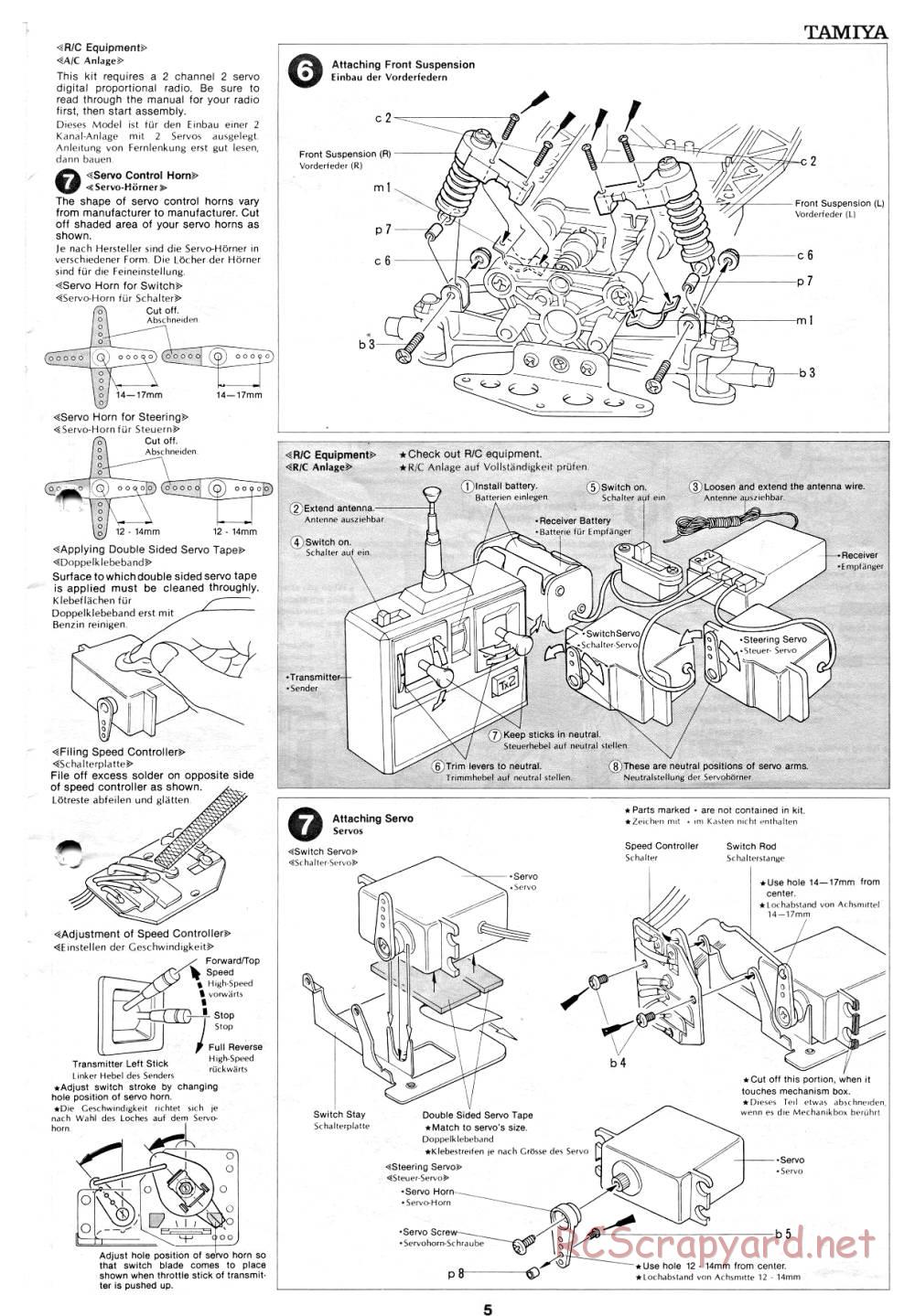 Tamiya - Opel Ascona 400 Rally - 58037 - Manual - Page 5