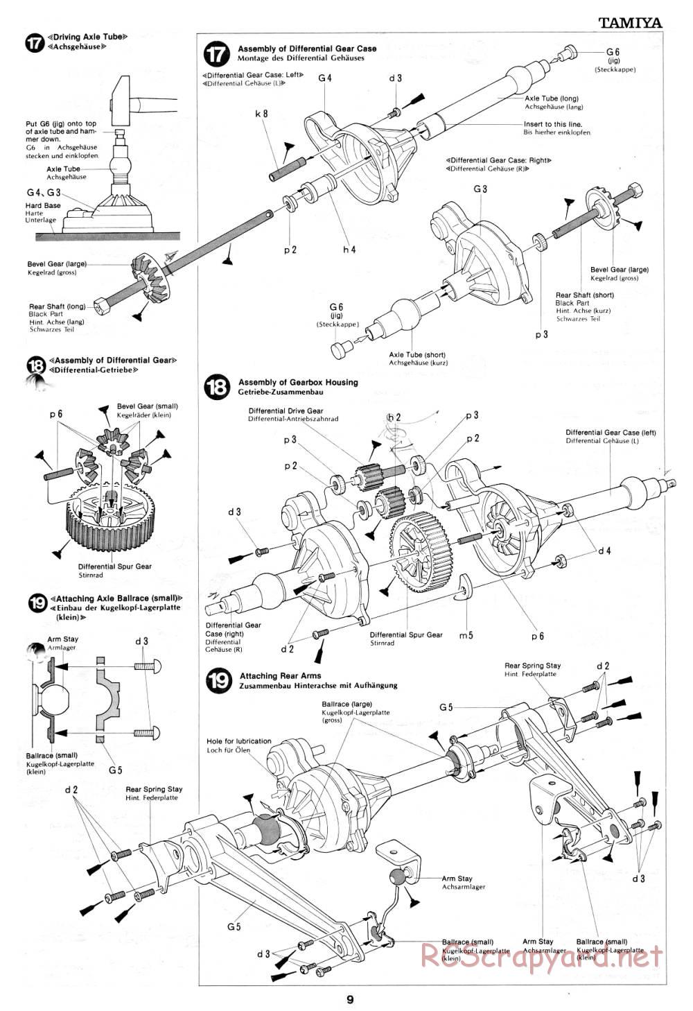 Tamiya - Opel Ascona 400 Rally - 58037 - Manual - Page 9