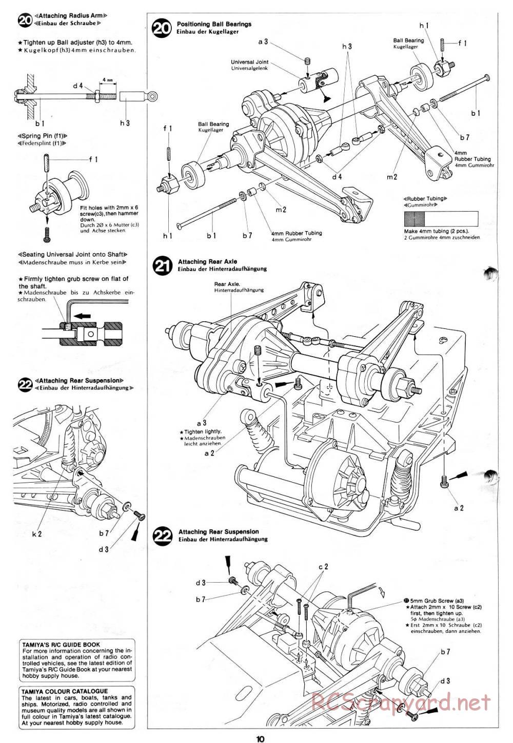 Tamiya - Opel Ascona 400 Rally - 58037 - Manual - Page 10