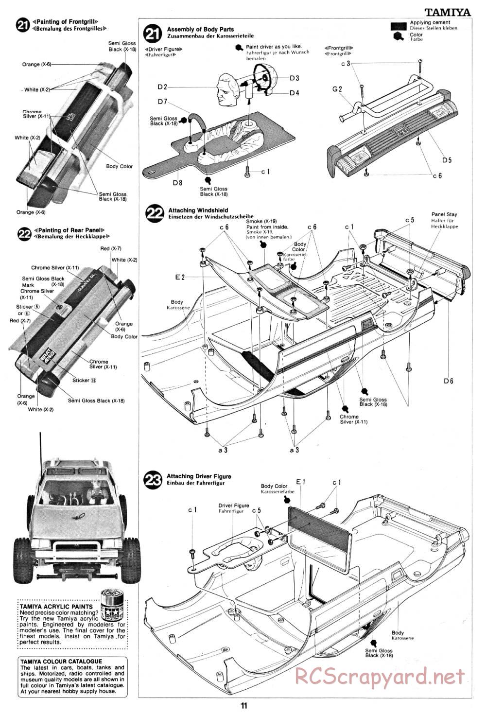 Tamiya - Subaru Brat - 58038 - Manual - Page 11