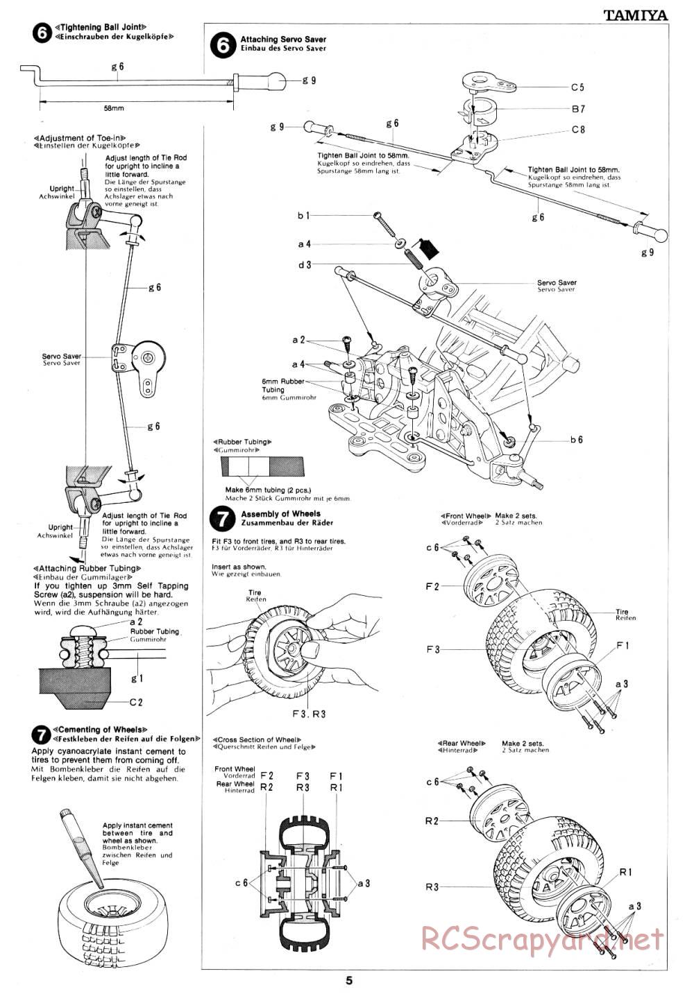 Tamiya - Subaru Brat - 58038 - Manual - Page 5