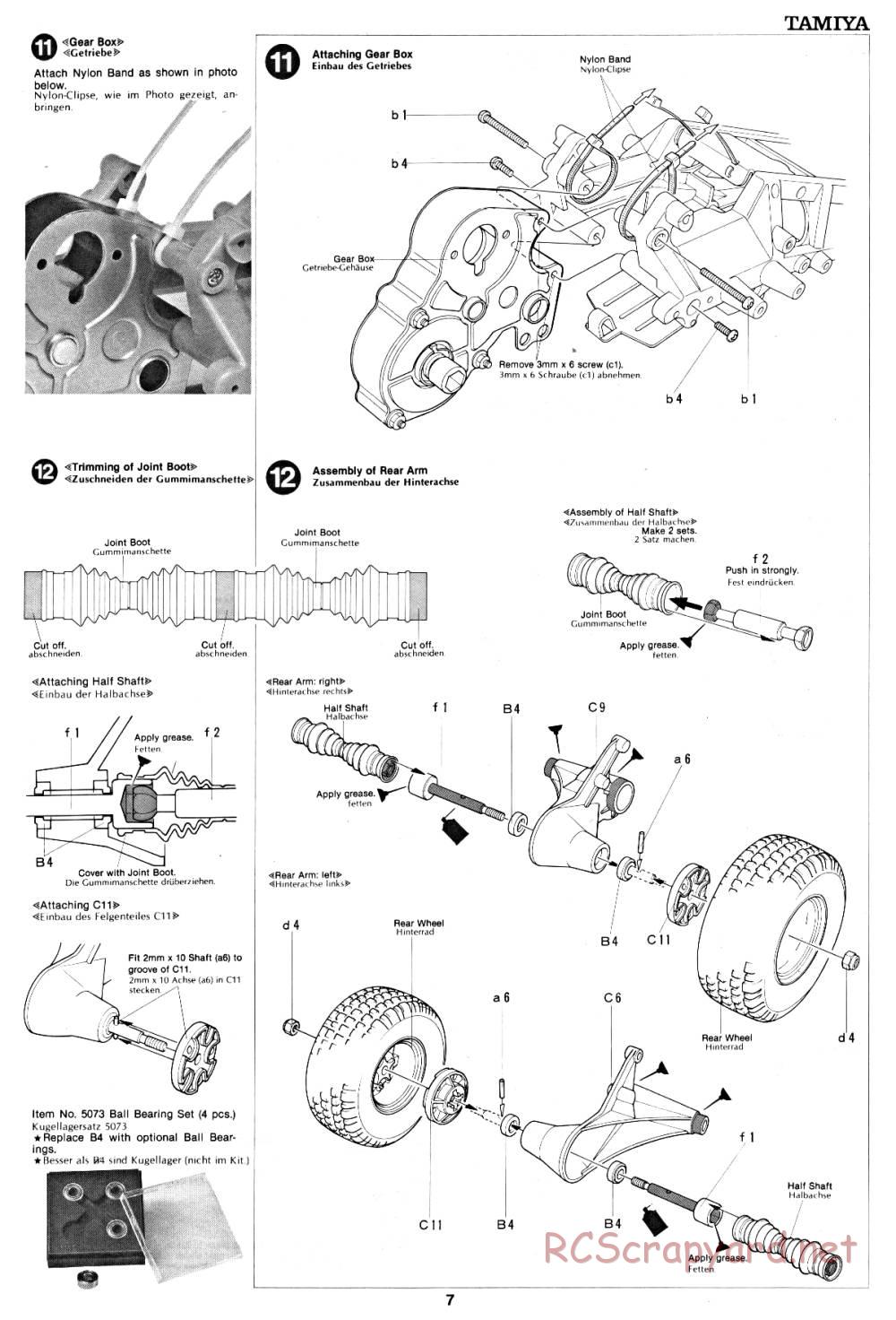Tamiya - Subaru Brat - 58038 - Manual - Page 7