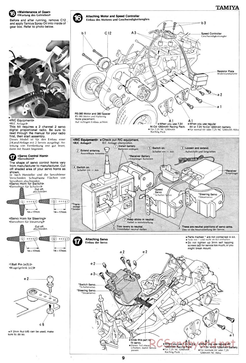 Tamiya - Subaru Brat - 58038 - Manual - Page 9