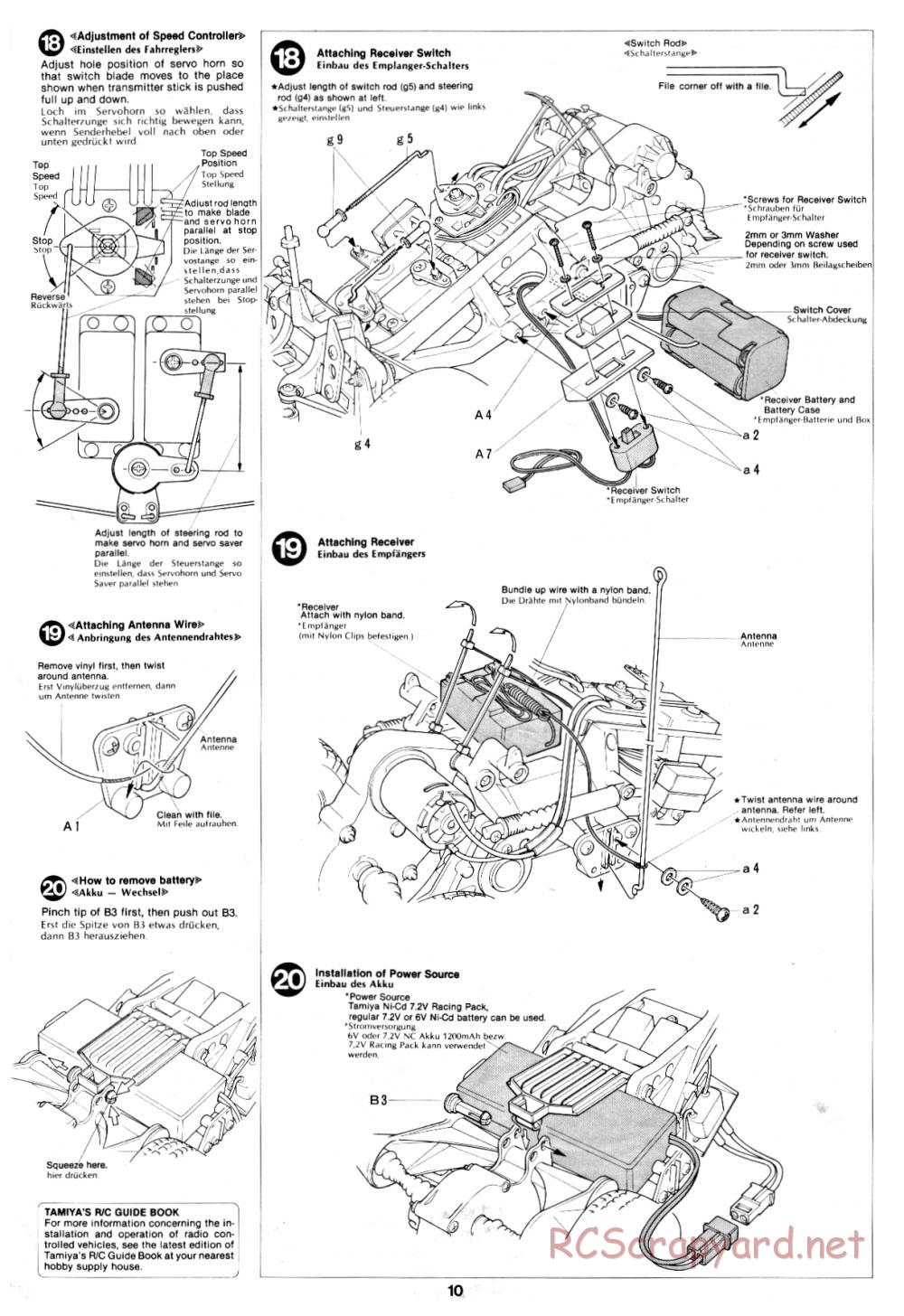 Tamiya - Subaru Brat - 58038 - Manual - Page 10