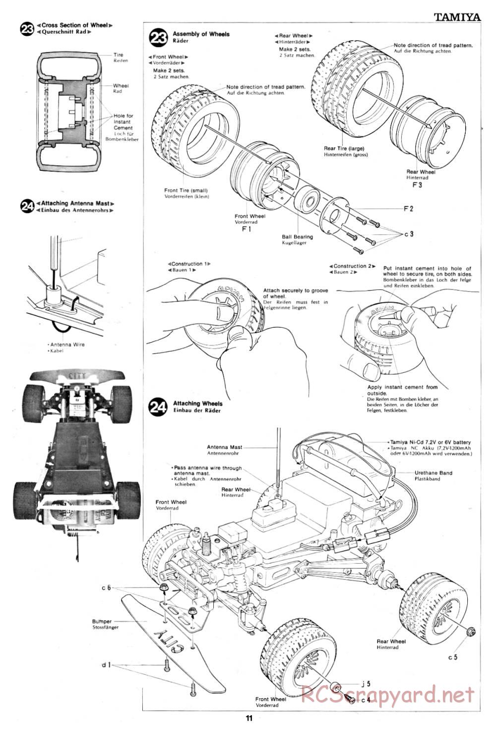 Tamiya - Willy's Wheeler - 58039 - Manual - Page 11